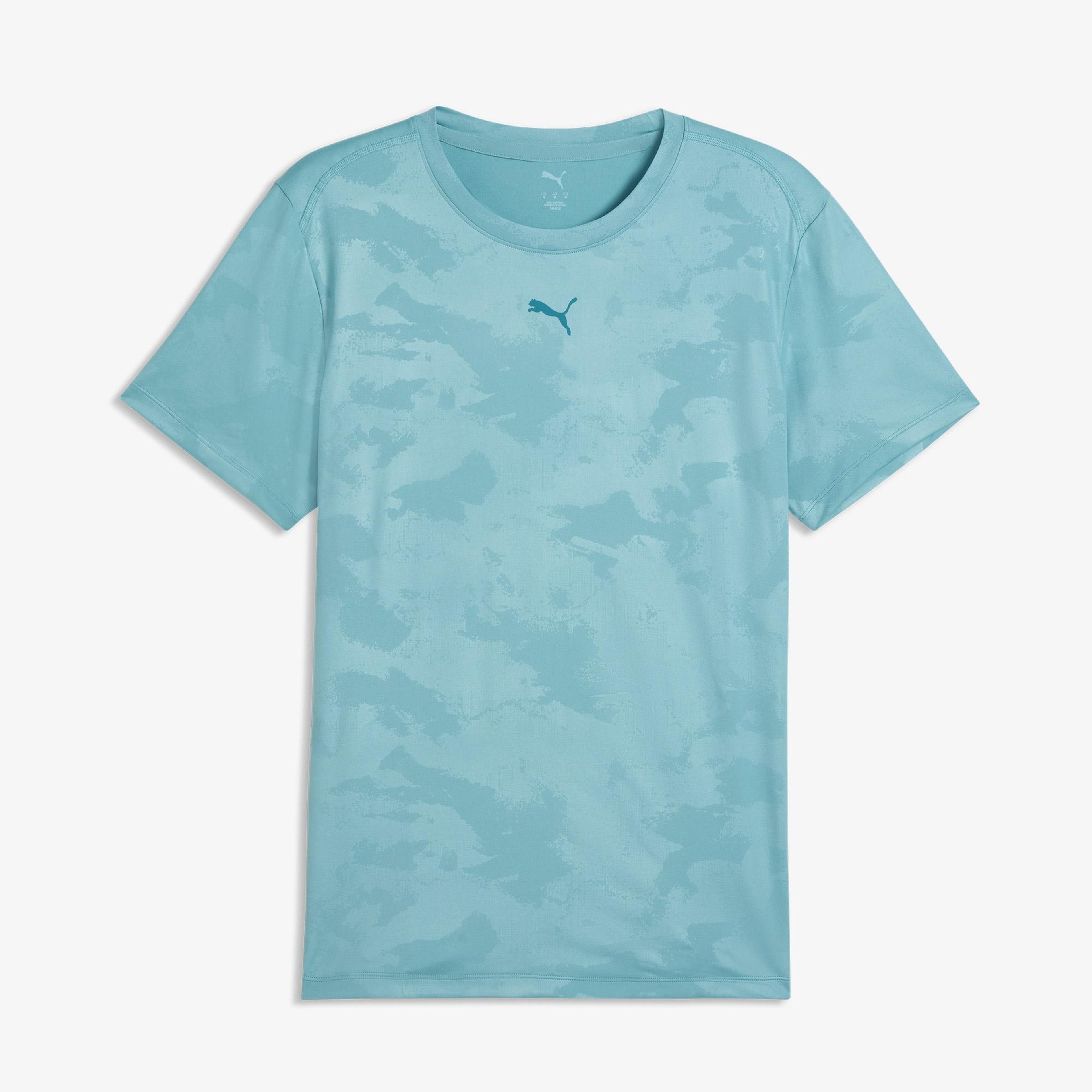 Puma Cloudspun Emboss Erkek Mavi Antrenman T-Shirt