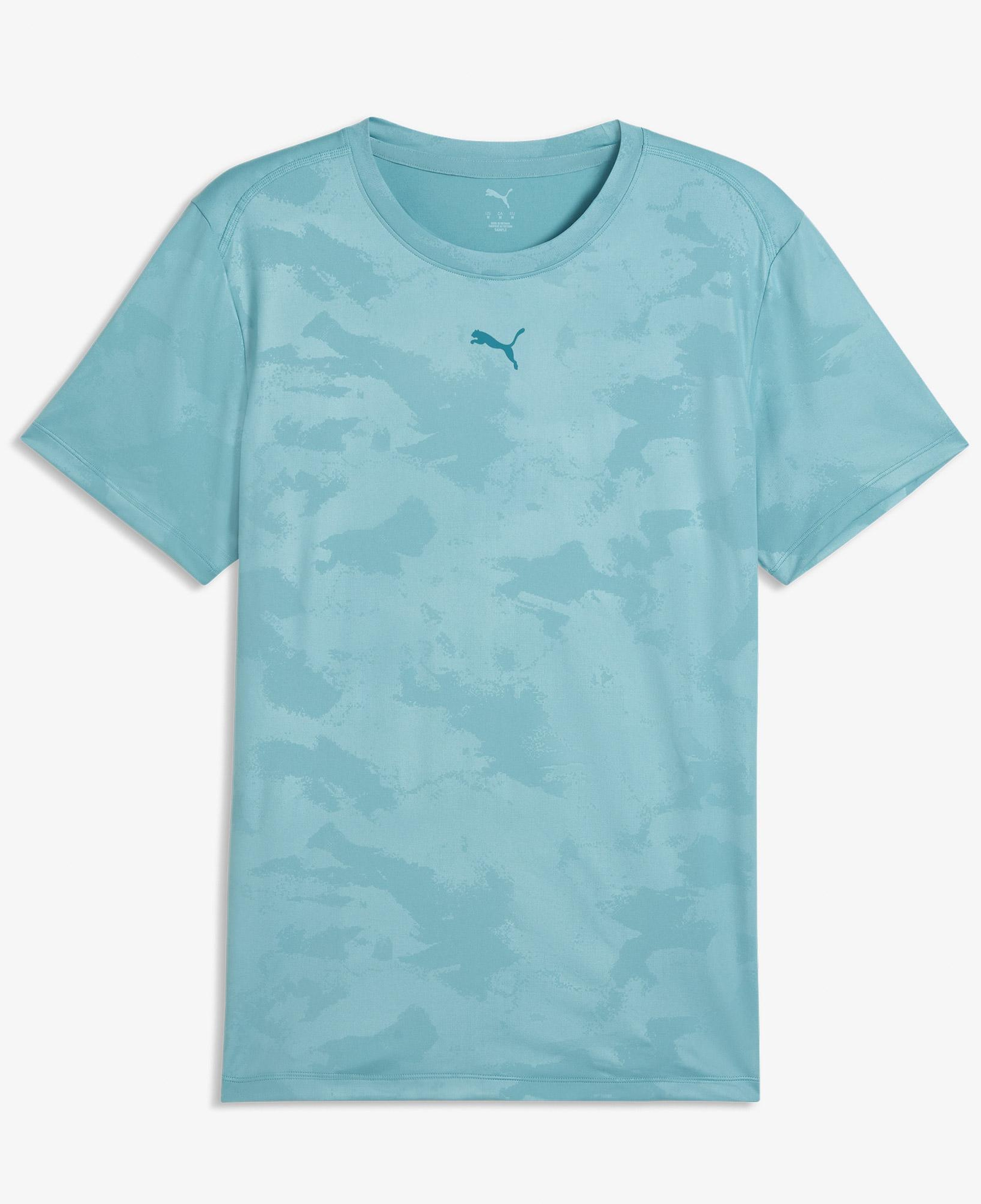 Puma Cloudspun Emboss Erkek Mavi Antrenman T-Shirt