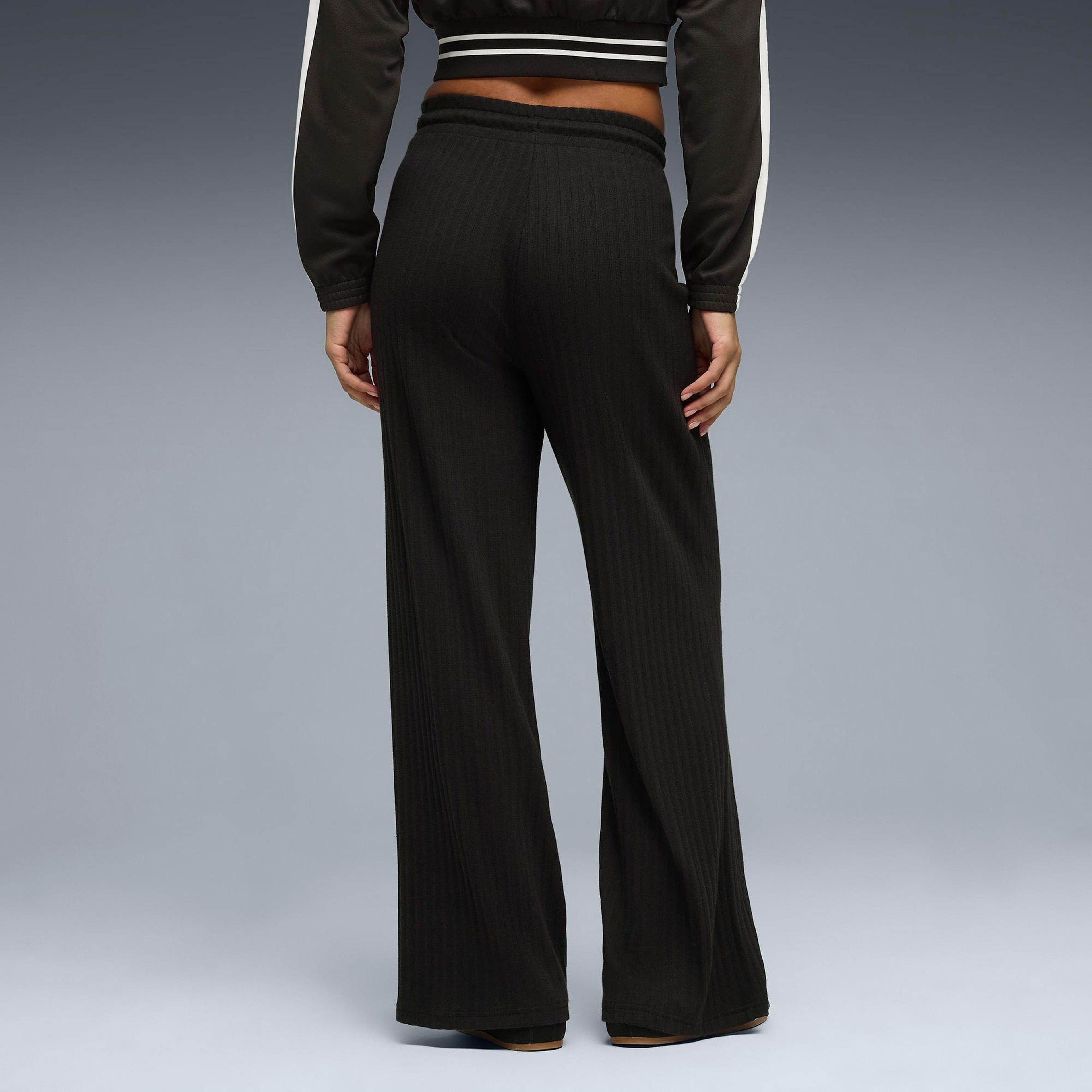 Puma Her Comfort HighWaist Wide Kadın Siyah Eşofman Altı