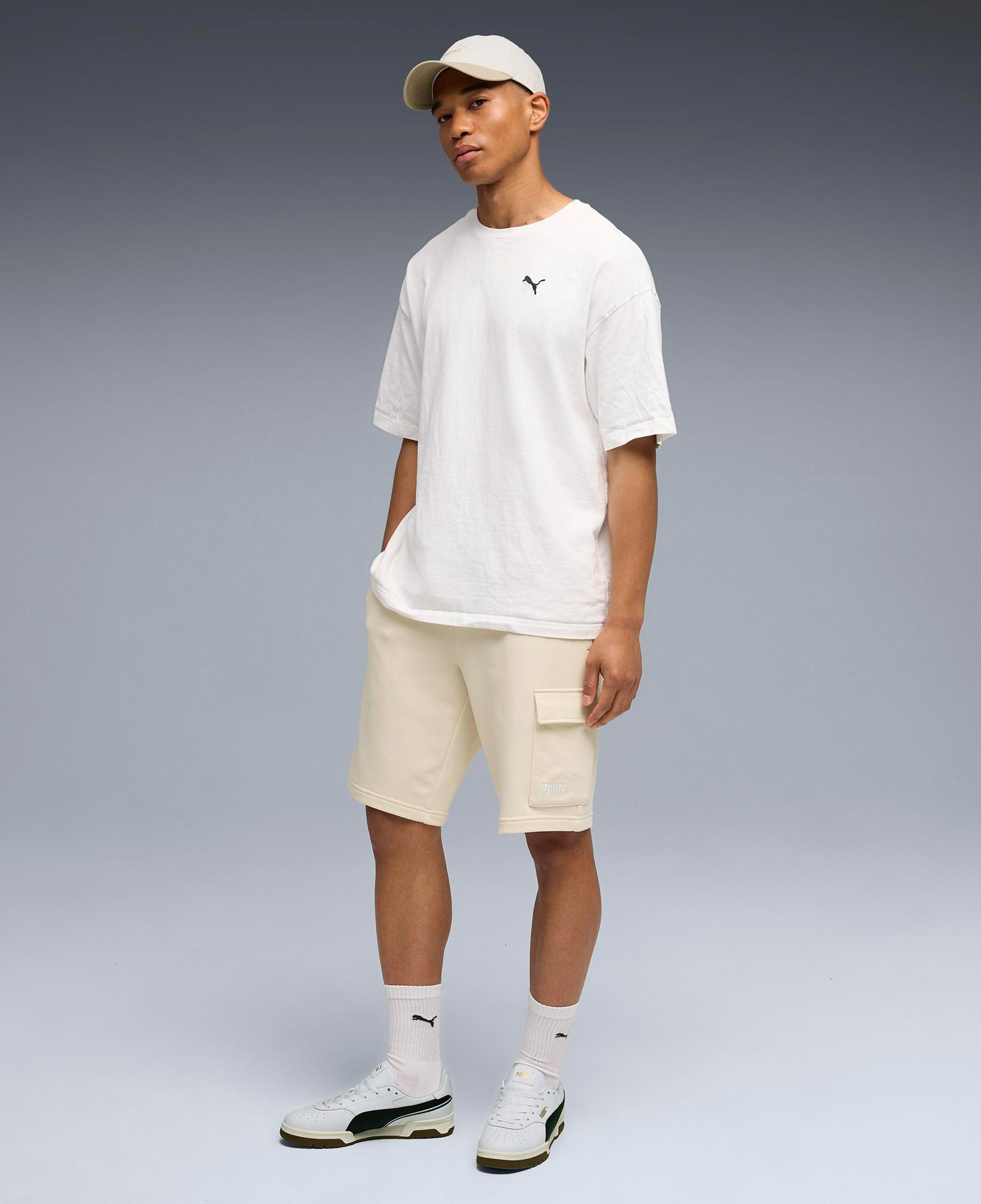 Puma Ess No. 1 Logo Cargo Erkek Krem Şort