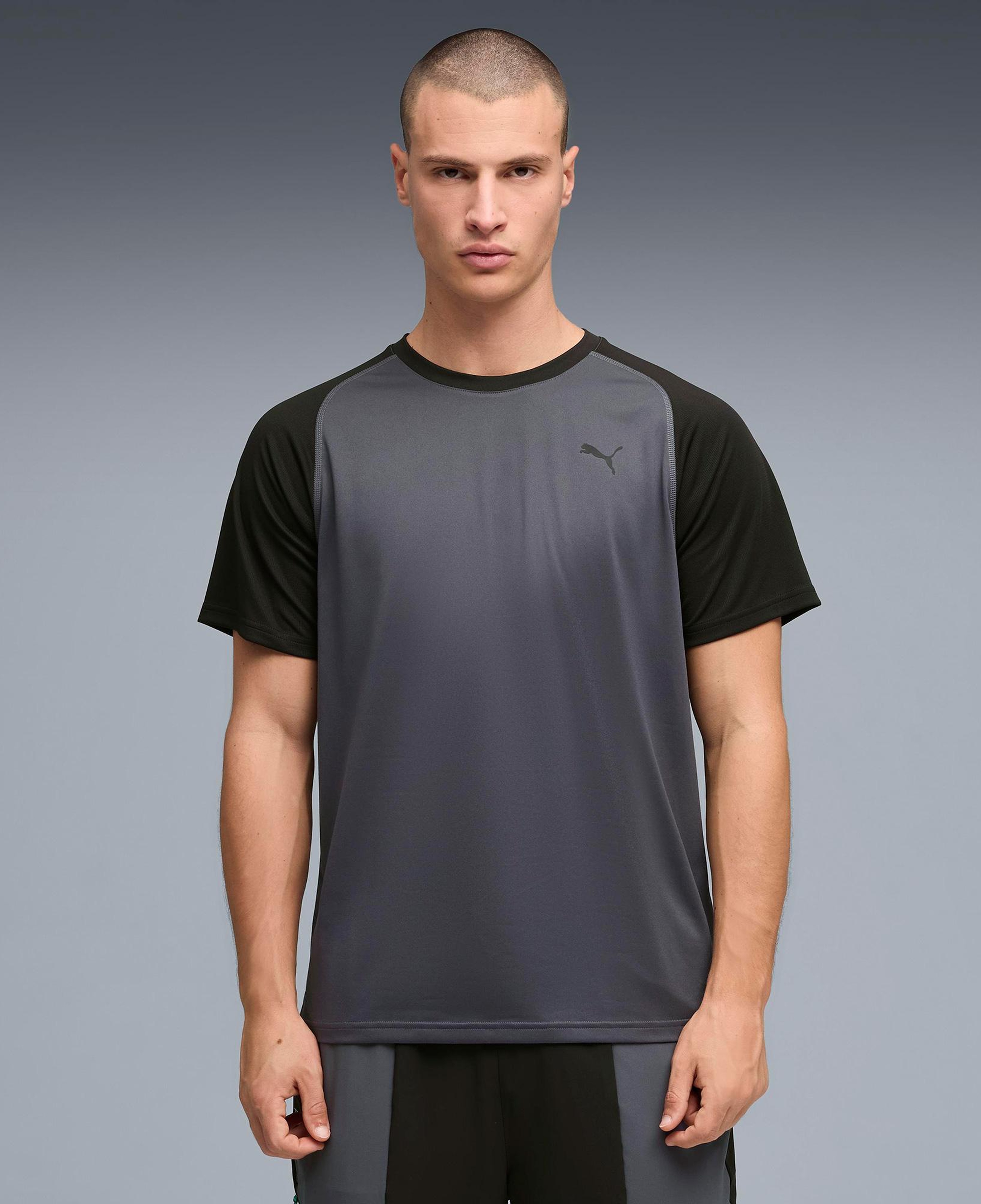 Puma Pwrtrain Fabric Mix Erkek Gri Antrenman T-Shirt