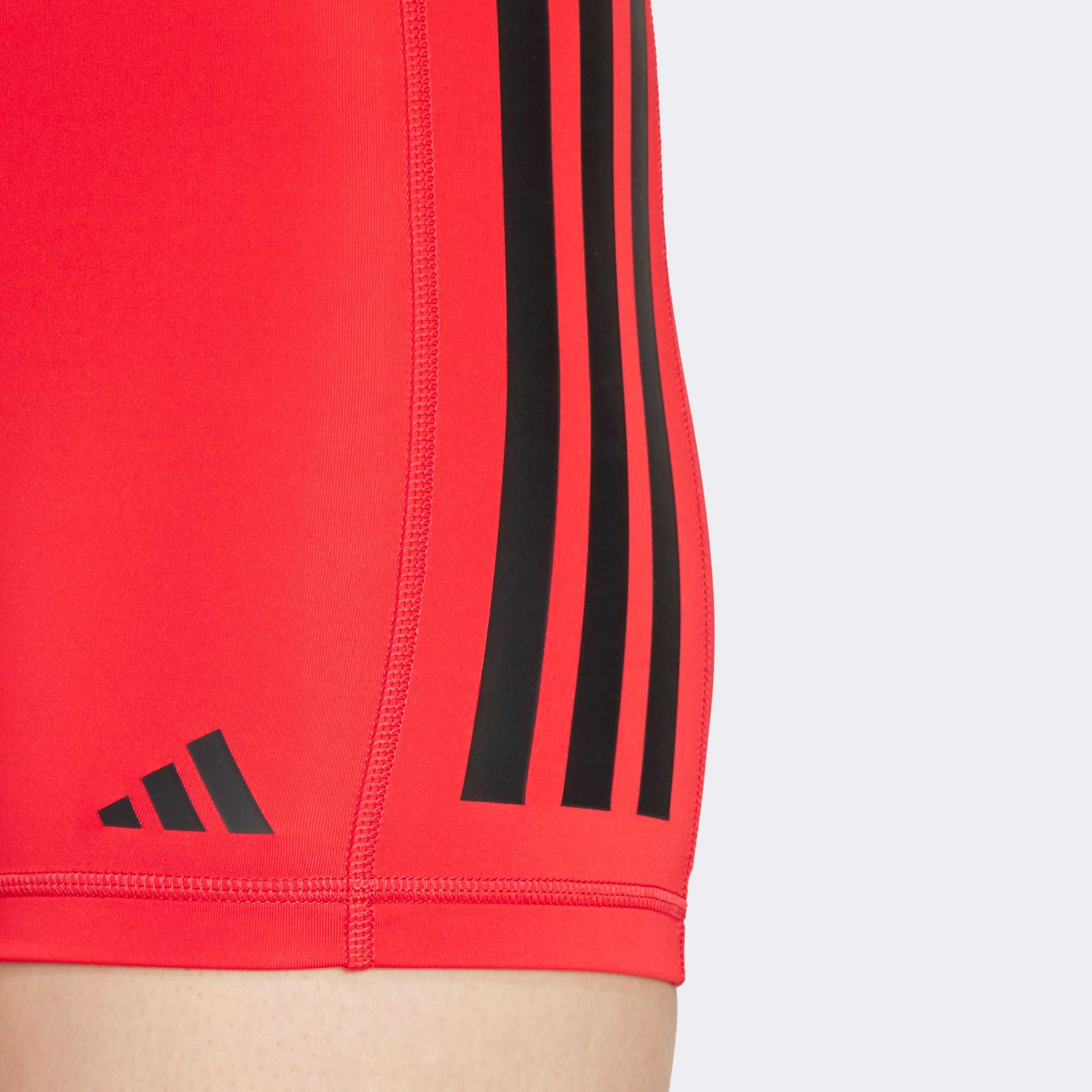 adidas Optime 3 Stripes 1/4 Kadın Kırmızı Antrenman Şort