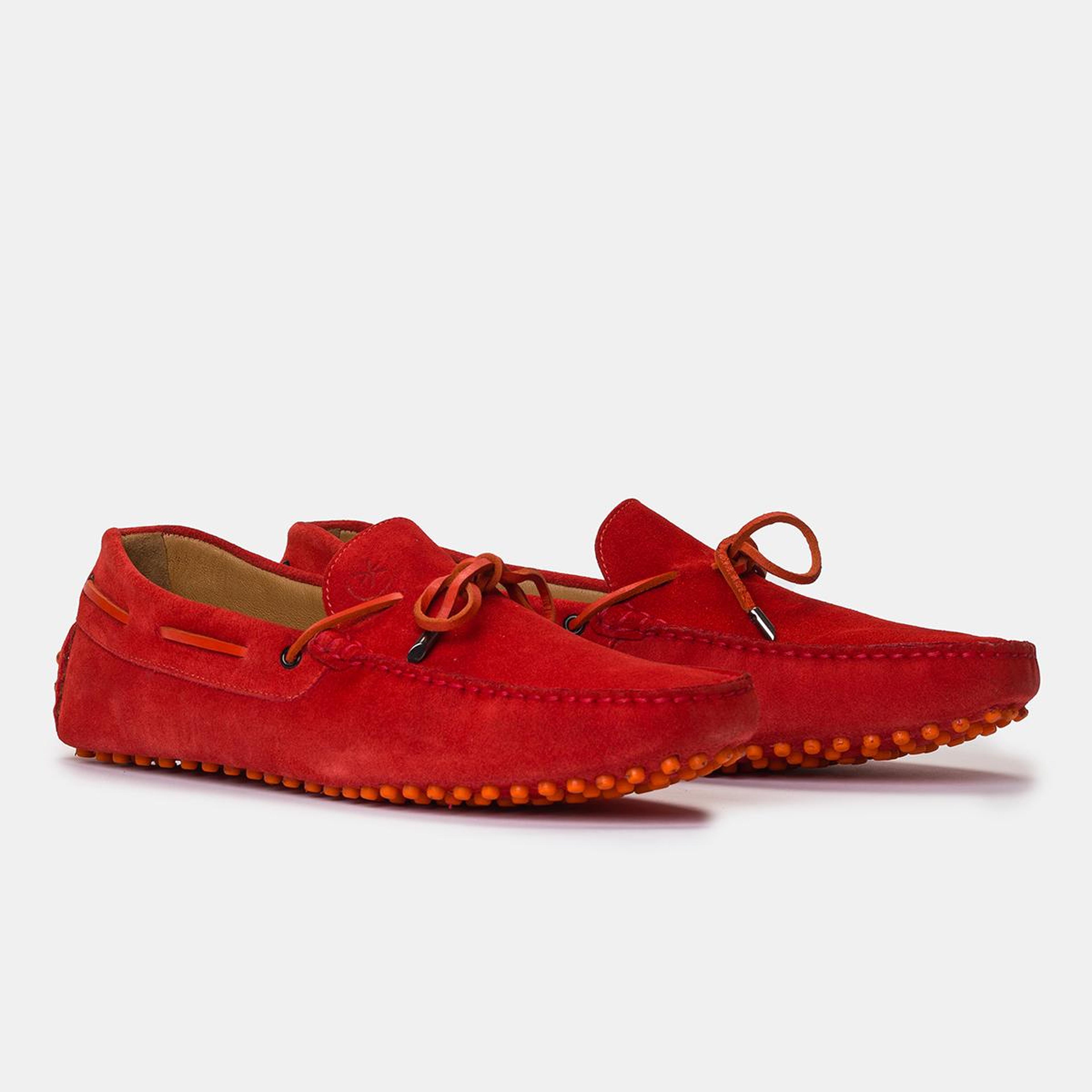 Erkek Kırmızı Bağcık Detaylı Süet Loafer