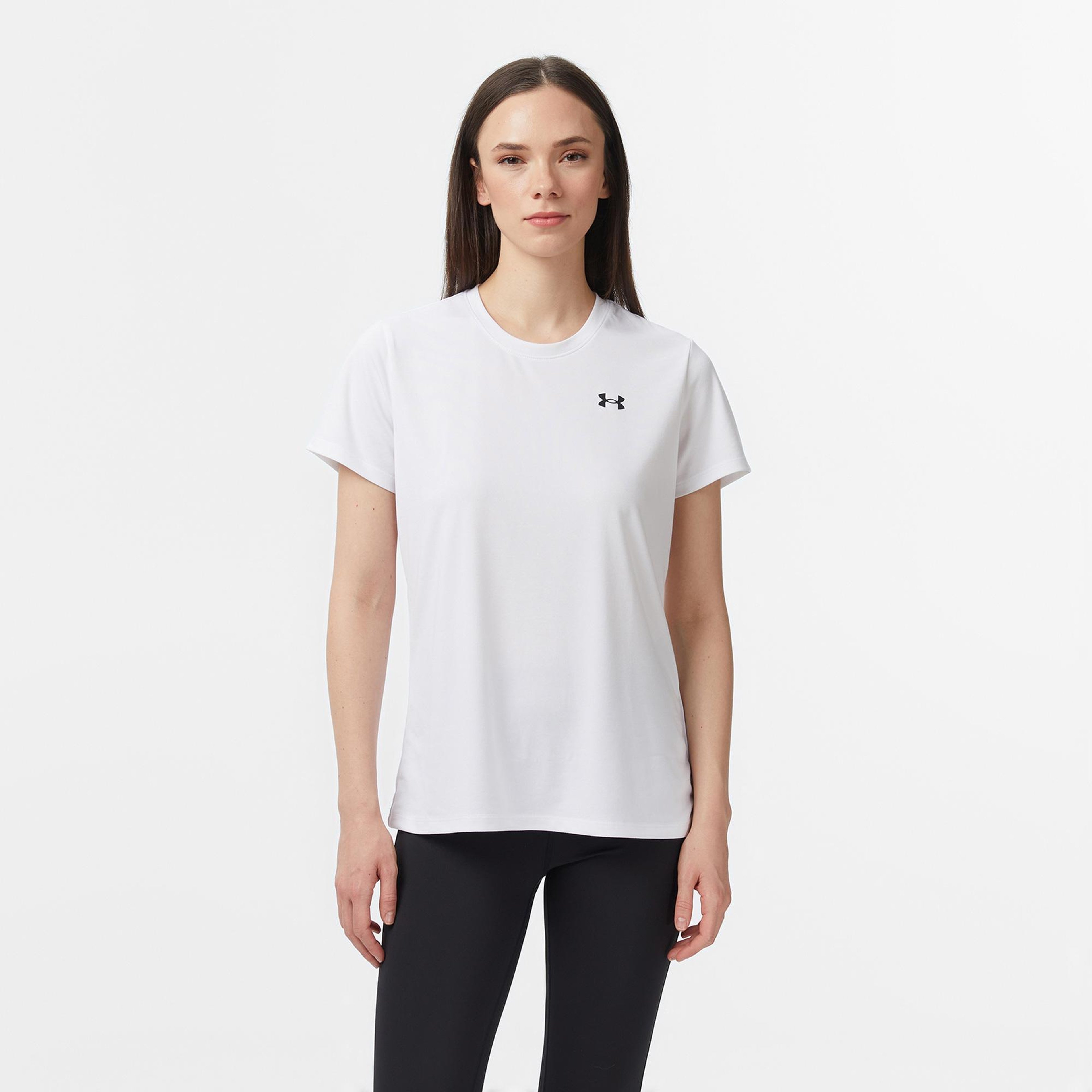 Under Armour Tech Ssc - Solid Kadın Beyaz Antrenman T-Shirt
