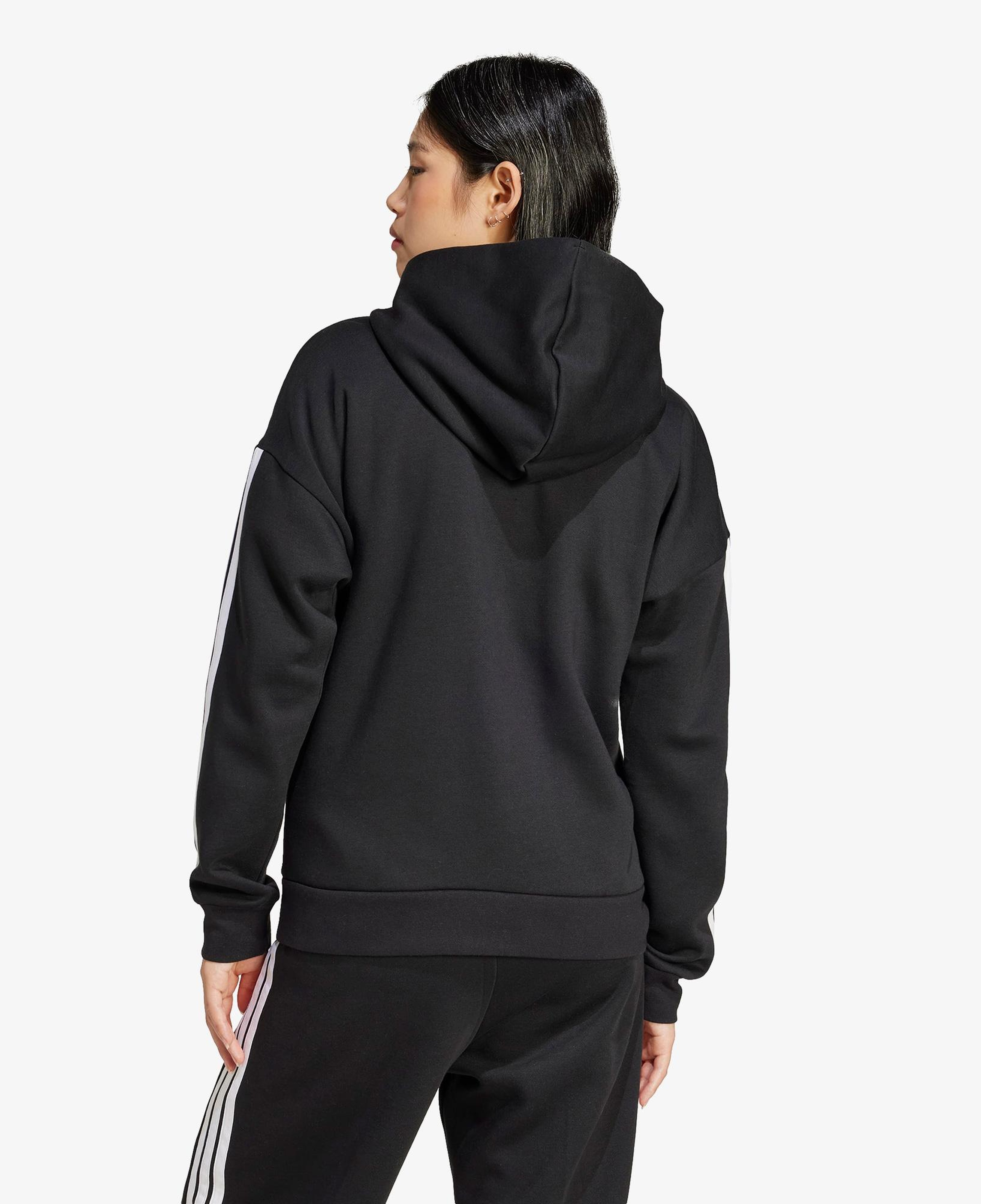 adidas Essentials 3 Stripes Full Zip Kadın Siyah Polar