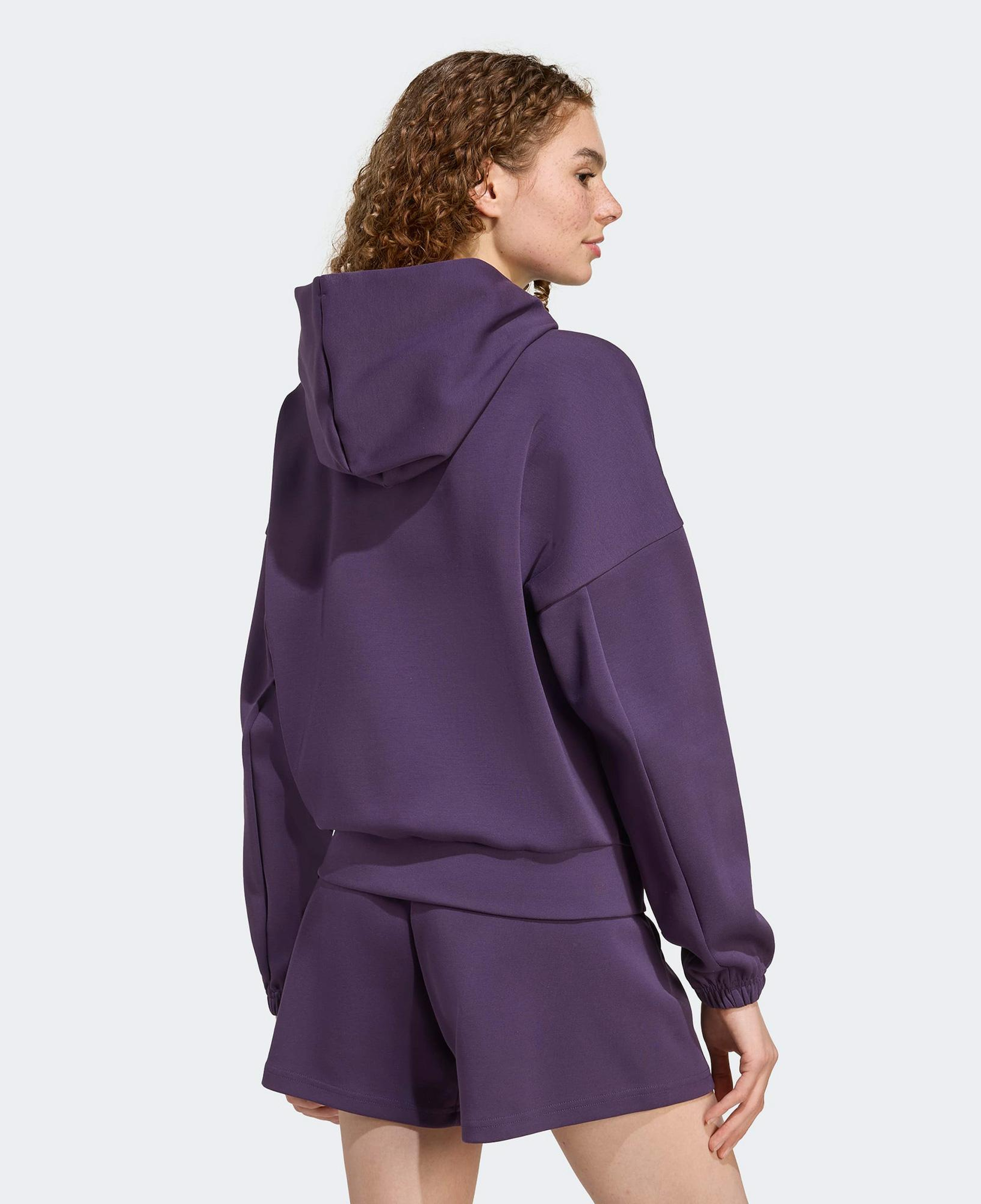 adidas Future icons Small Logo Full Zip Kadın Mor Eşofman Üstü