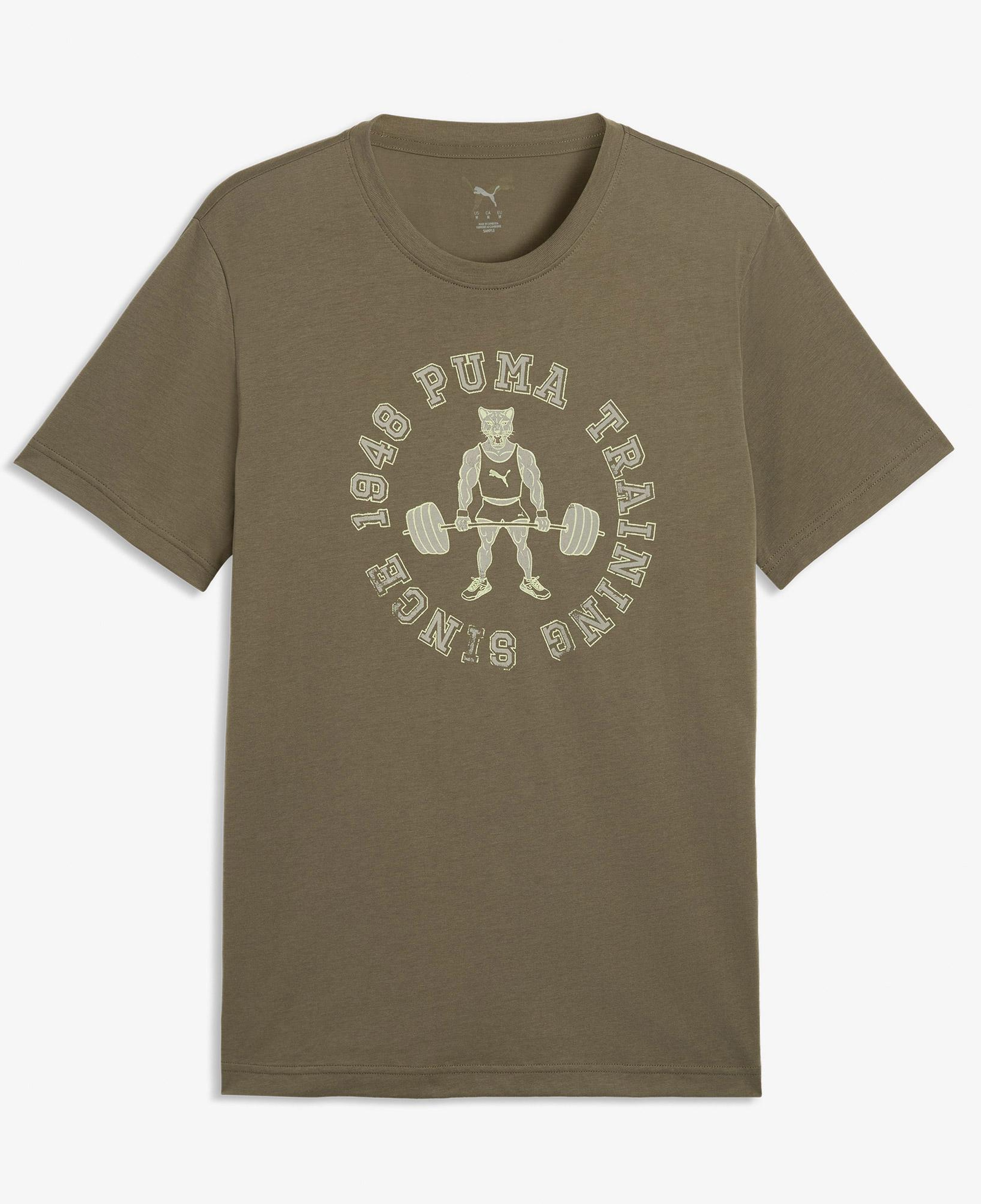 Puma Graphic 2 Erkek Haki Antrenman T-Shirt