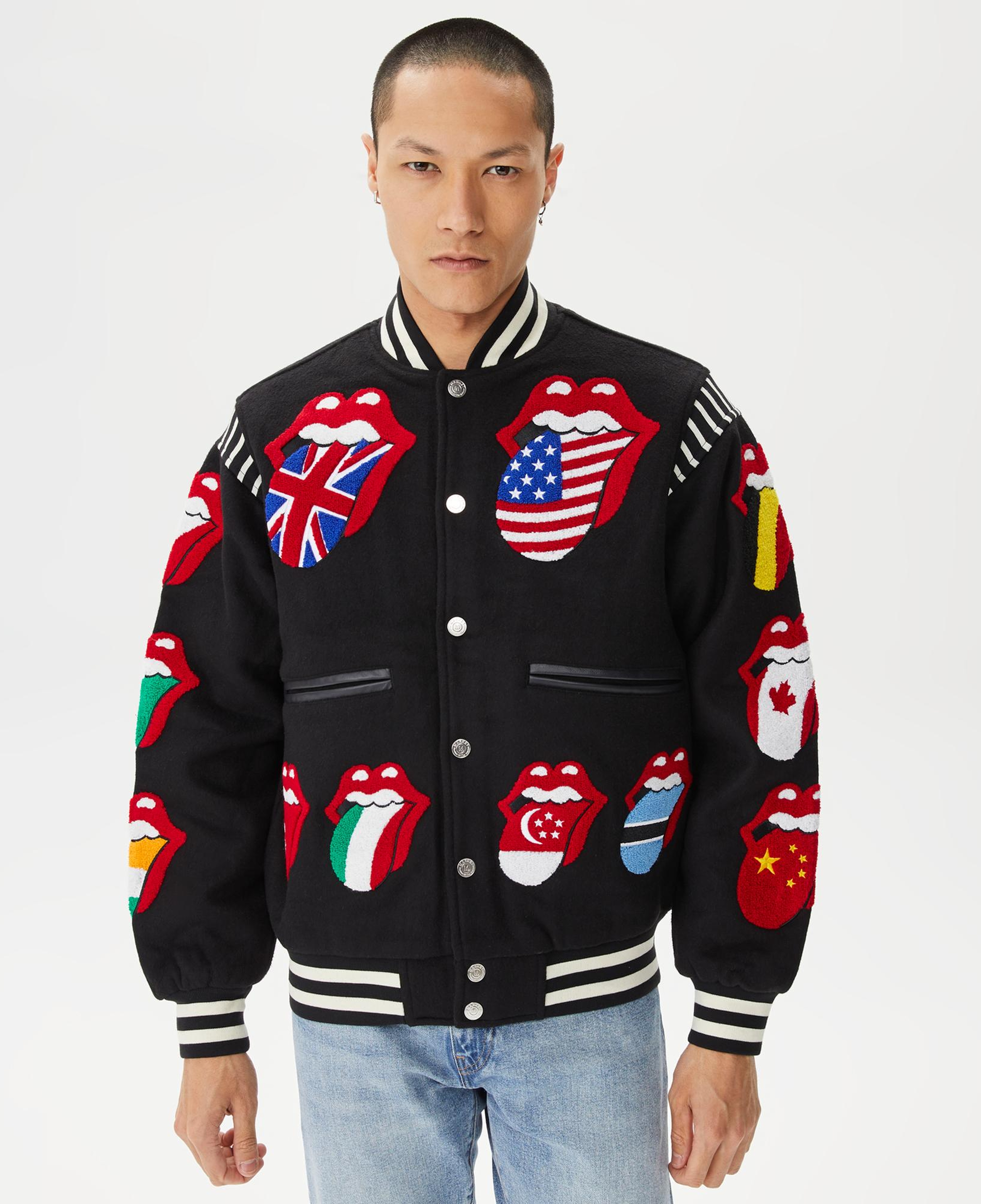 Market World Flag Varsity Erkek Siyah Ceket