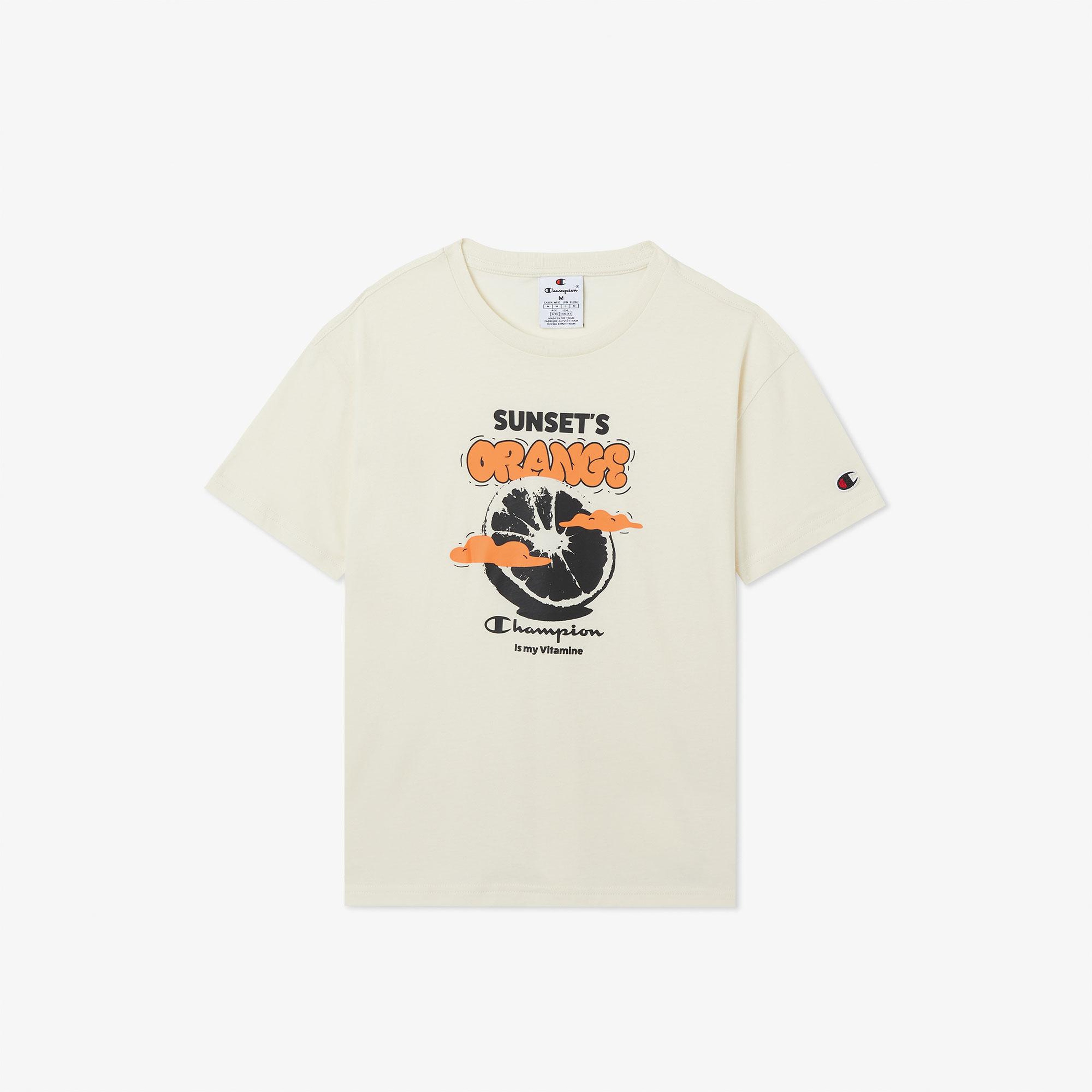 Champion Crewneck Çocuk Beyaz T-Shirt