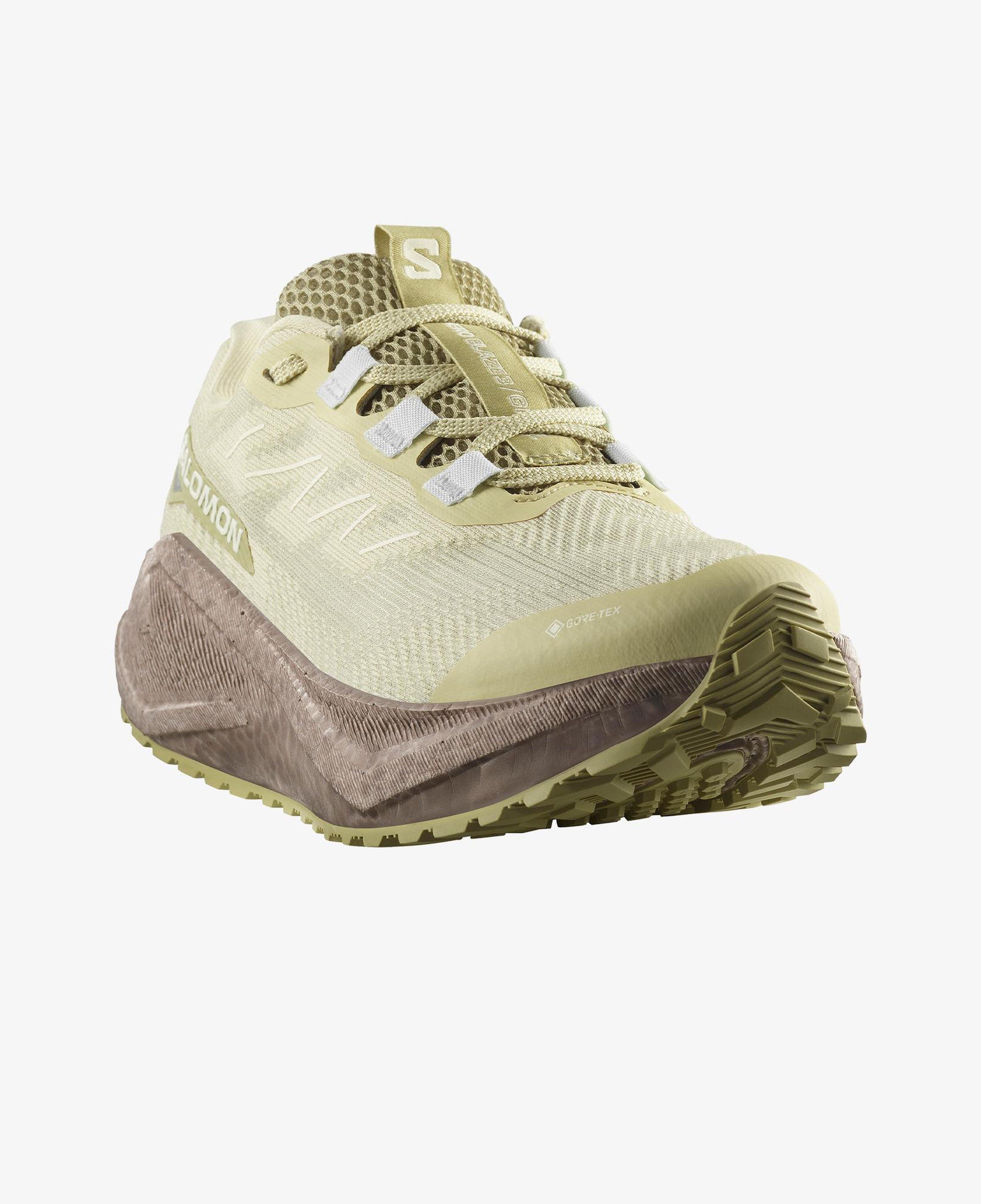 Salomon Aero Blaze 3 Gravel Gore Tex Kadın Yeşil Koşu Ayakkabısı