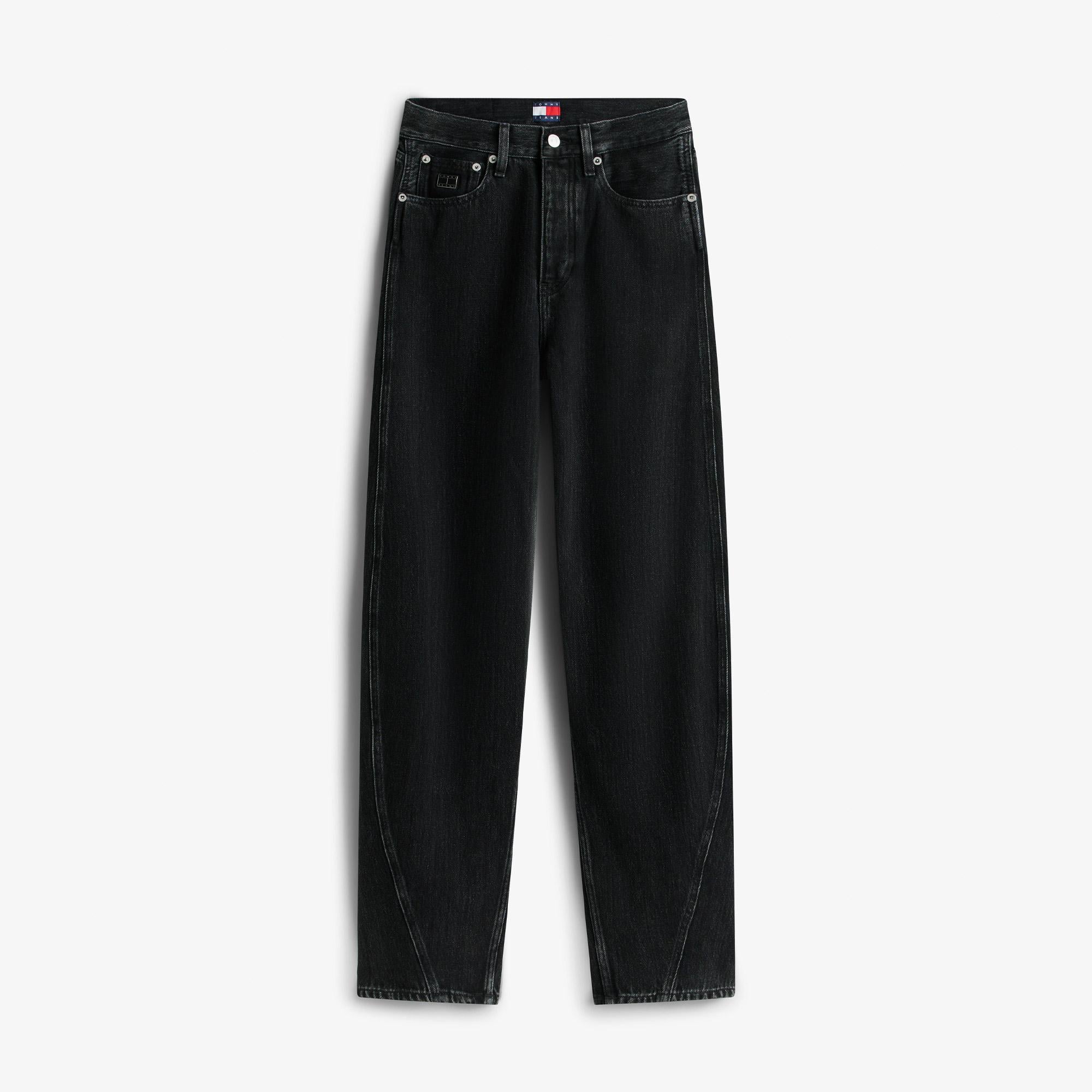 Tommy Hilfiger Mid Rise Barrel Kadın Mavi Pantolon