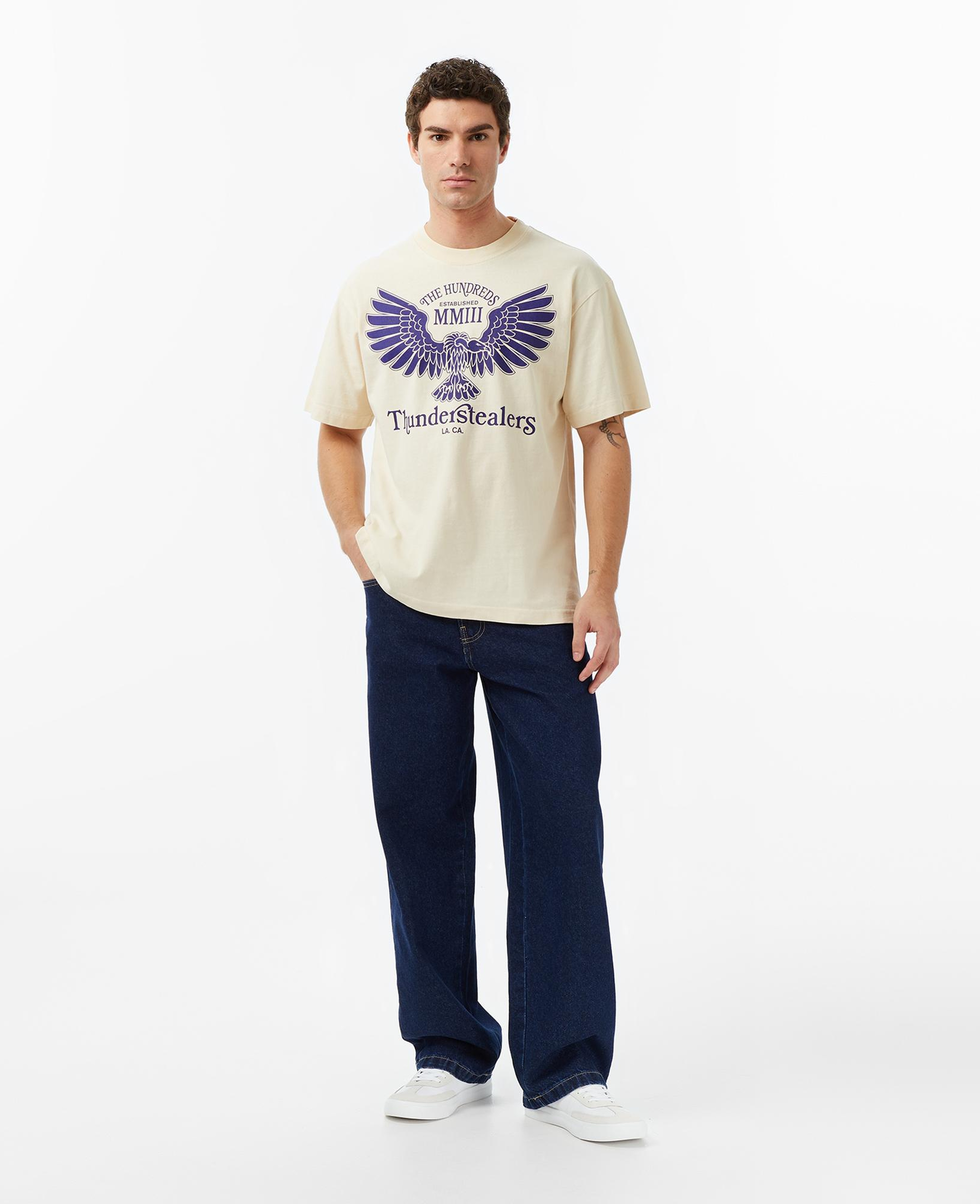The Hundreds Thunder Cycle Erkek Beyaz T-Shirt