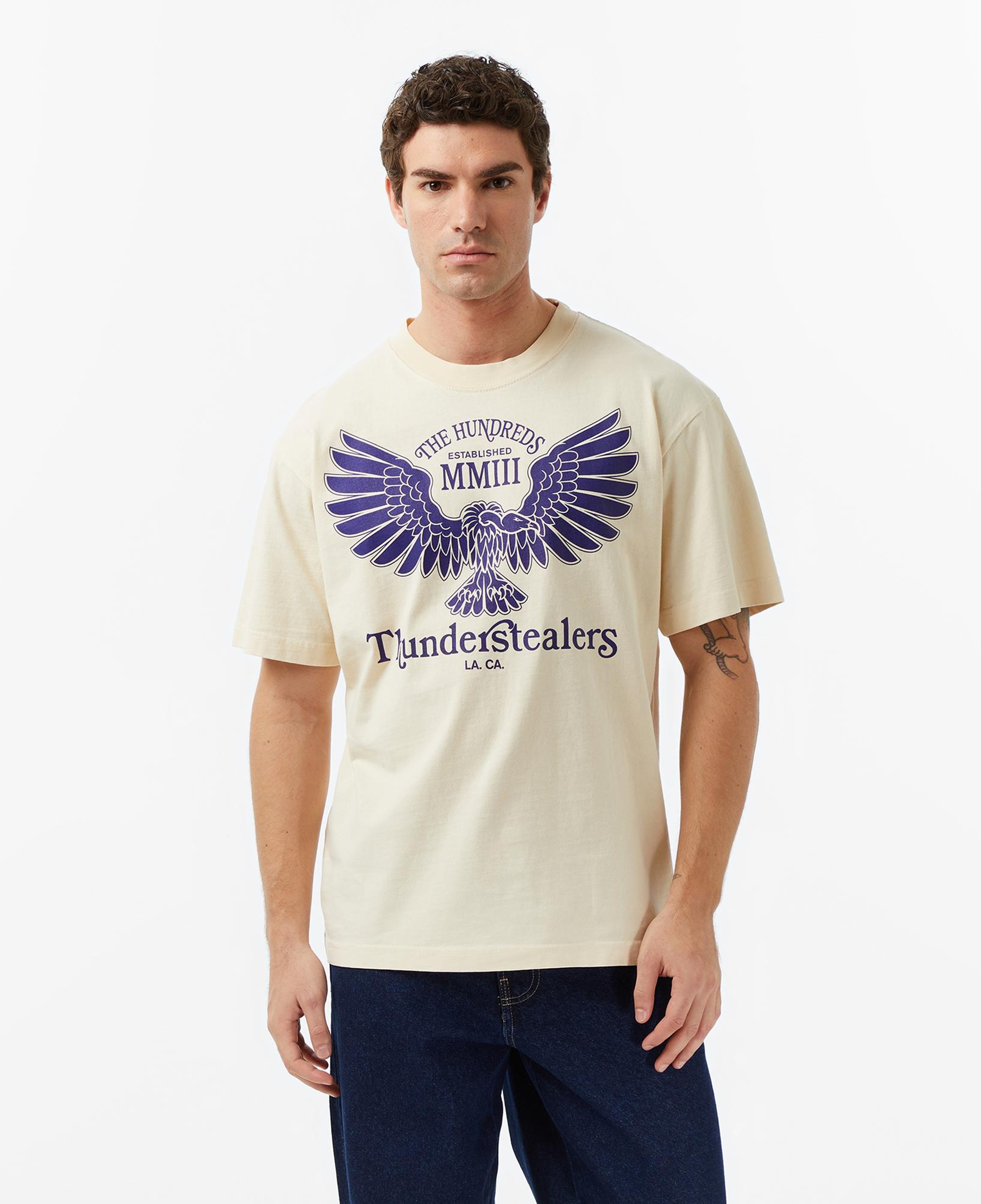 The Hundreds Thunder Cycle Erkek Beyaz T-Shirt