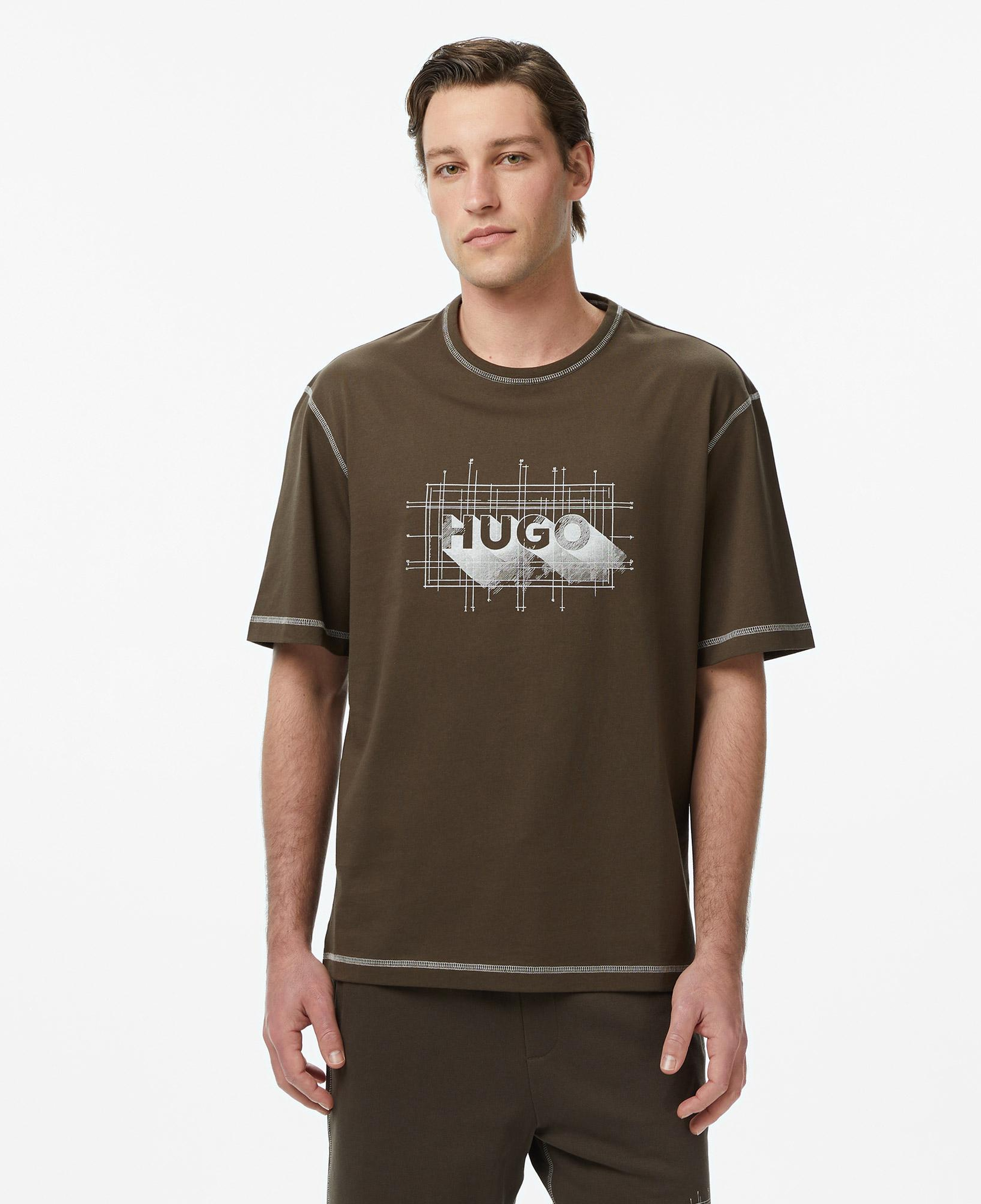 Hugo Nothal Erkek Kahverengi T-Shirt