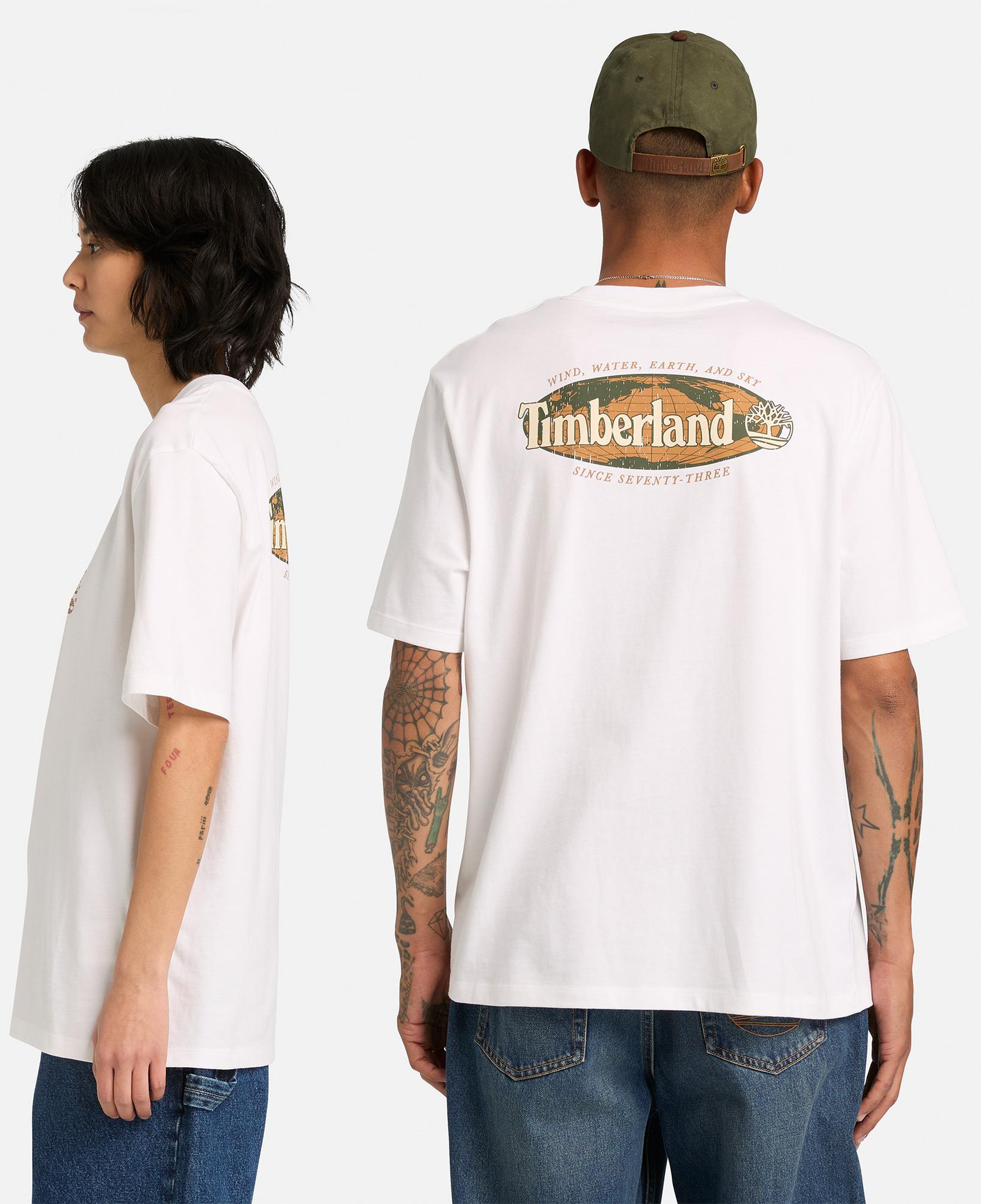 Timberland Short Sleeve ''Oval Logo'' Graphic Erkek Siyah T-Shirt