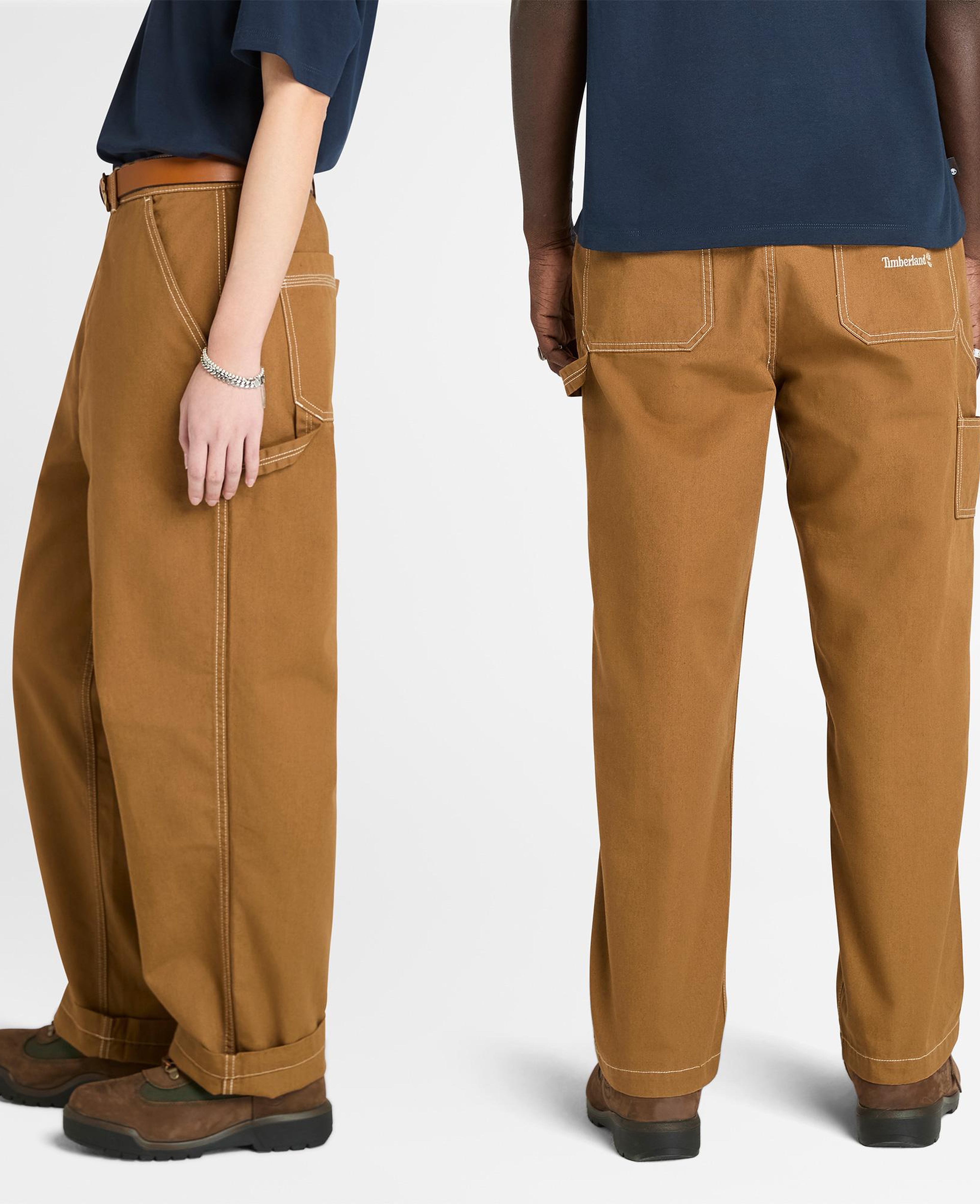 Timberland Washed Duck Canvas Carpenter Erkek Sarı Pantolon