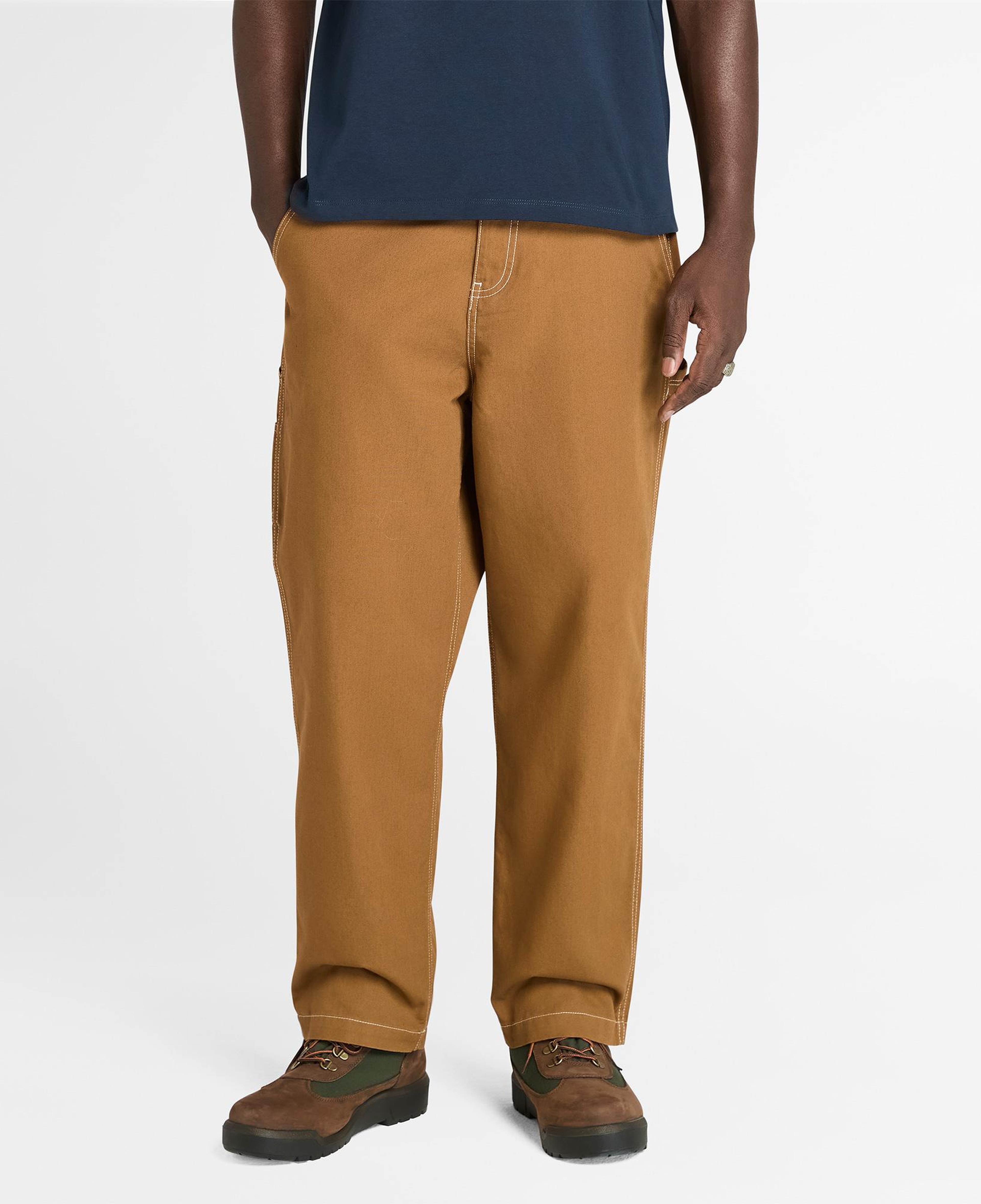 Timberland Washed Duck Canvas Carpenter Erkek Sarı Pantolon