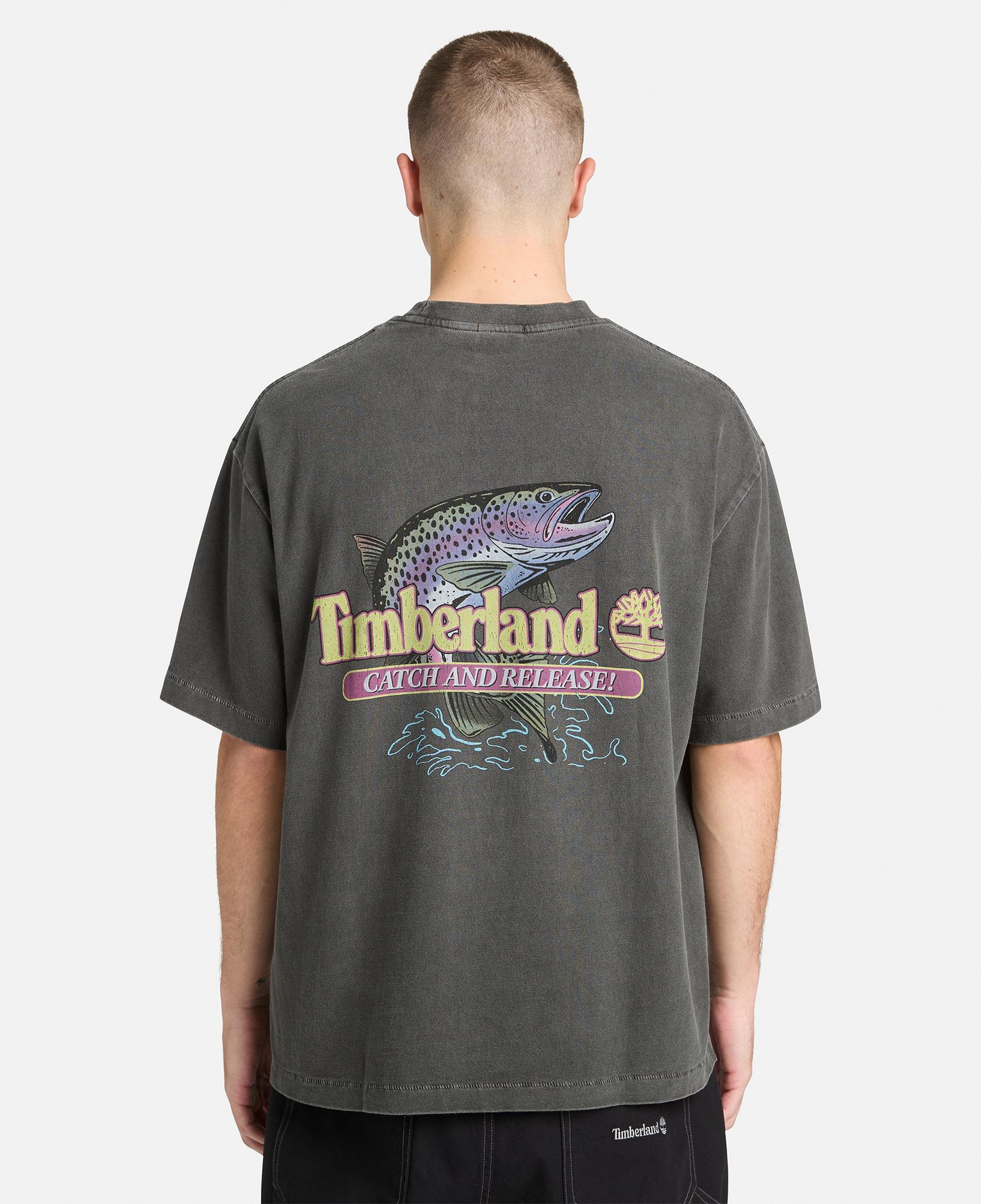 Timberland Fly Fishing Graphic Erkek Siyah T-Shirt