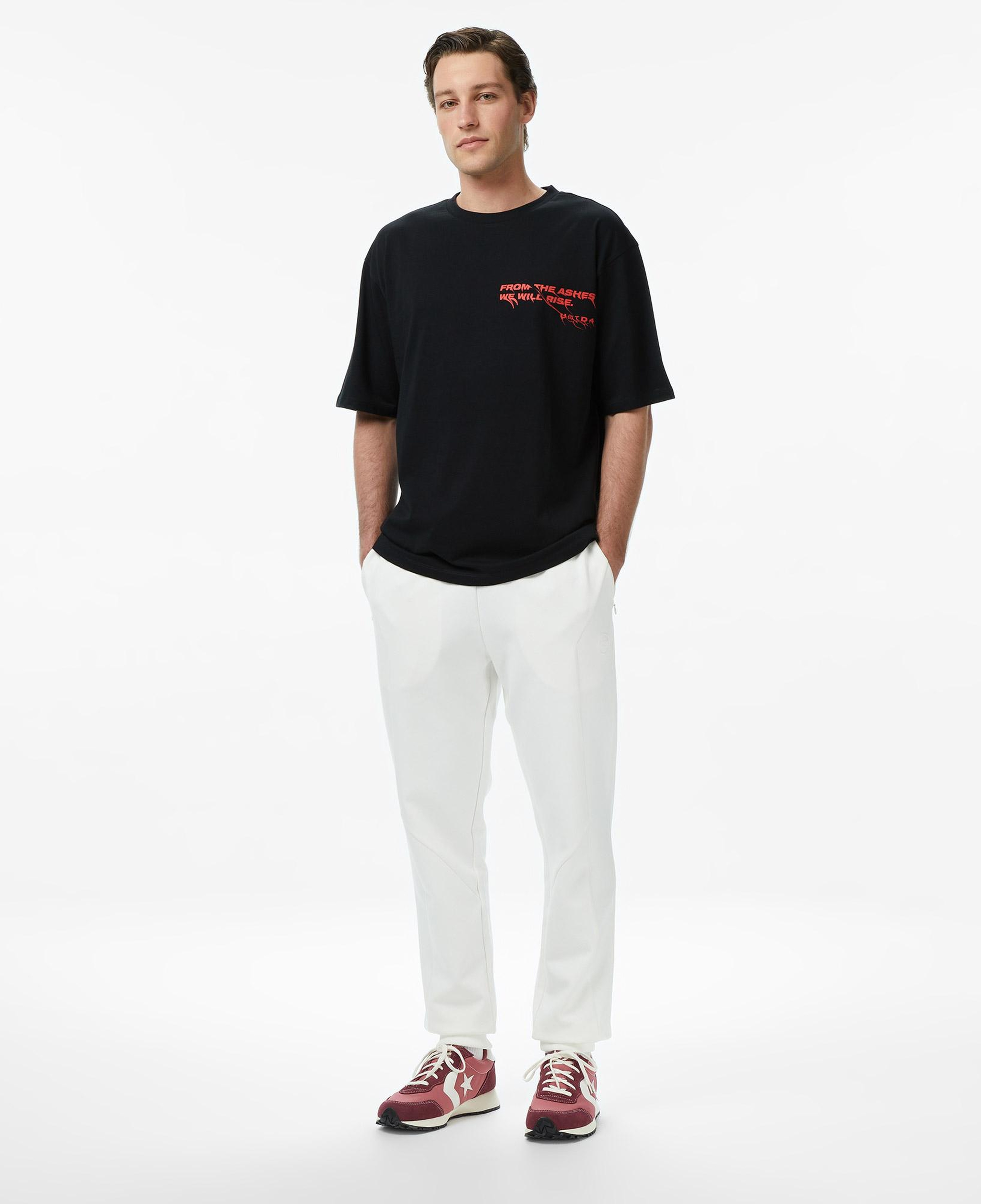 UNITED4 Regular Fit Erkek Siyah T-Shirt