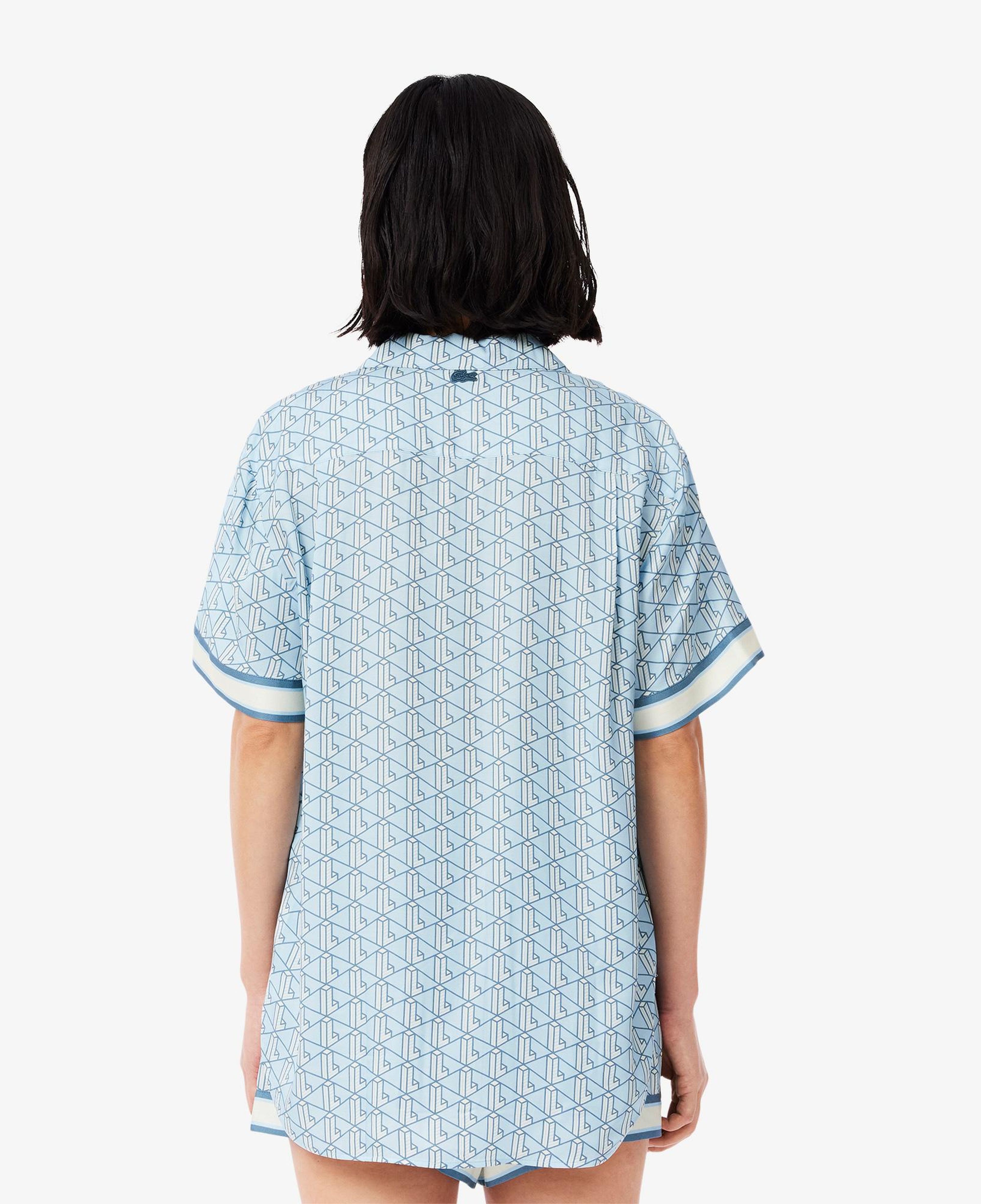 Lacoste Monogram Kadın Mavi Gömlek