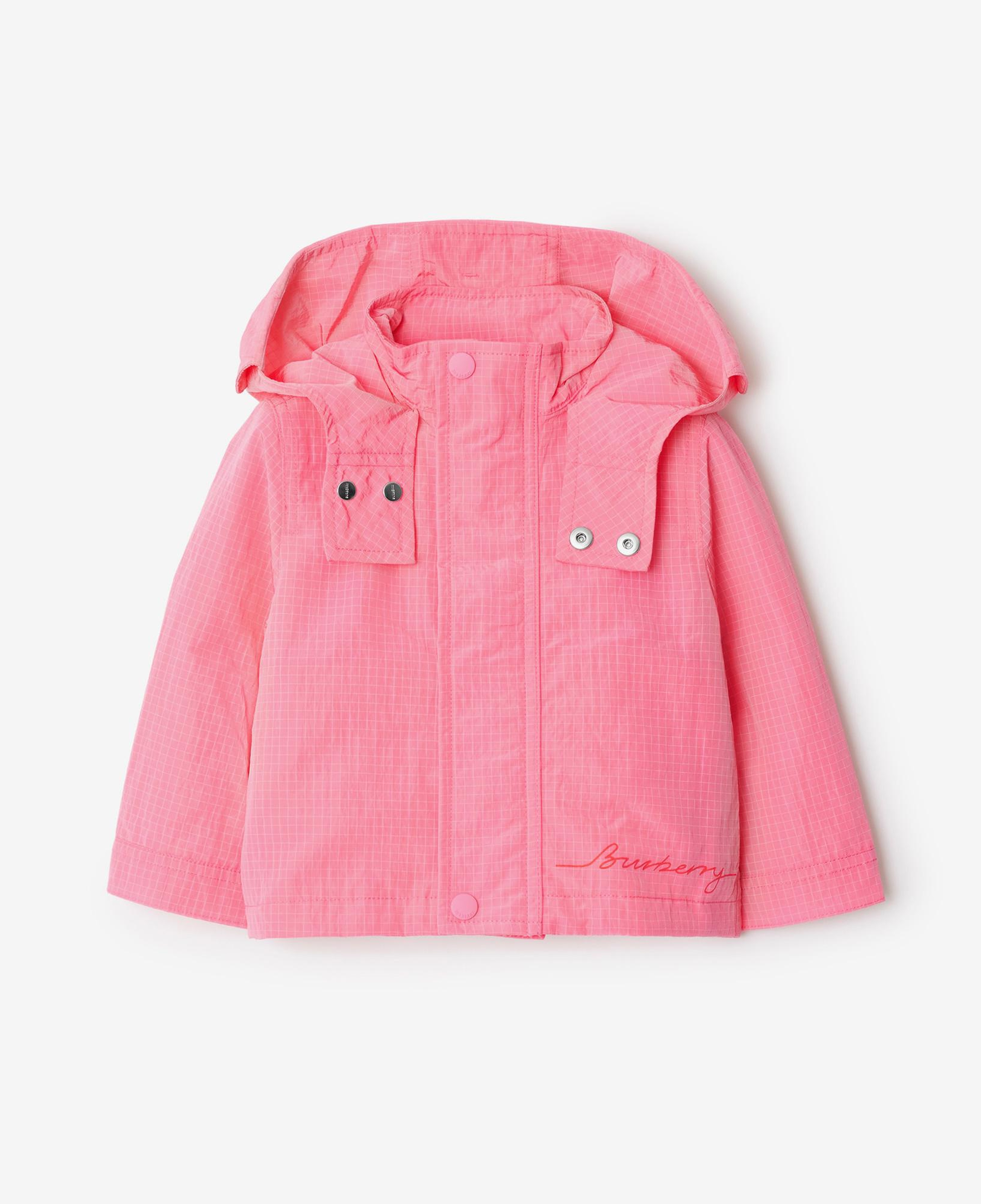 Burberry Charlie Logo Nylon Çocuk Pembe Mont