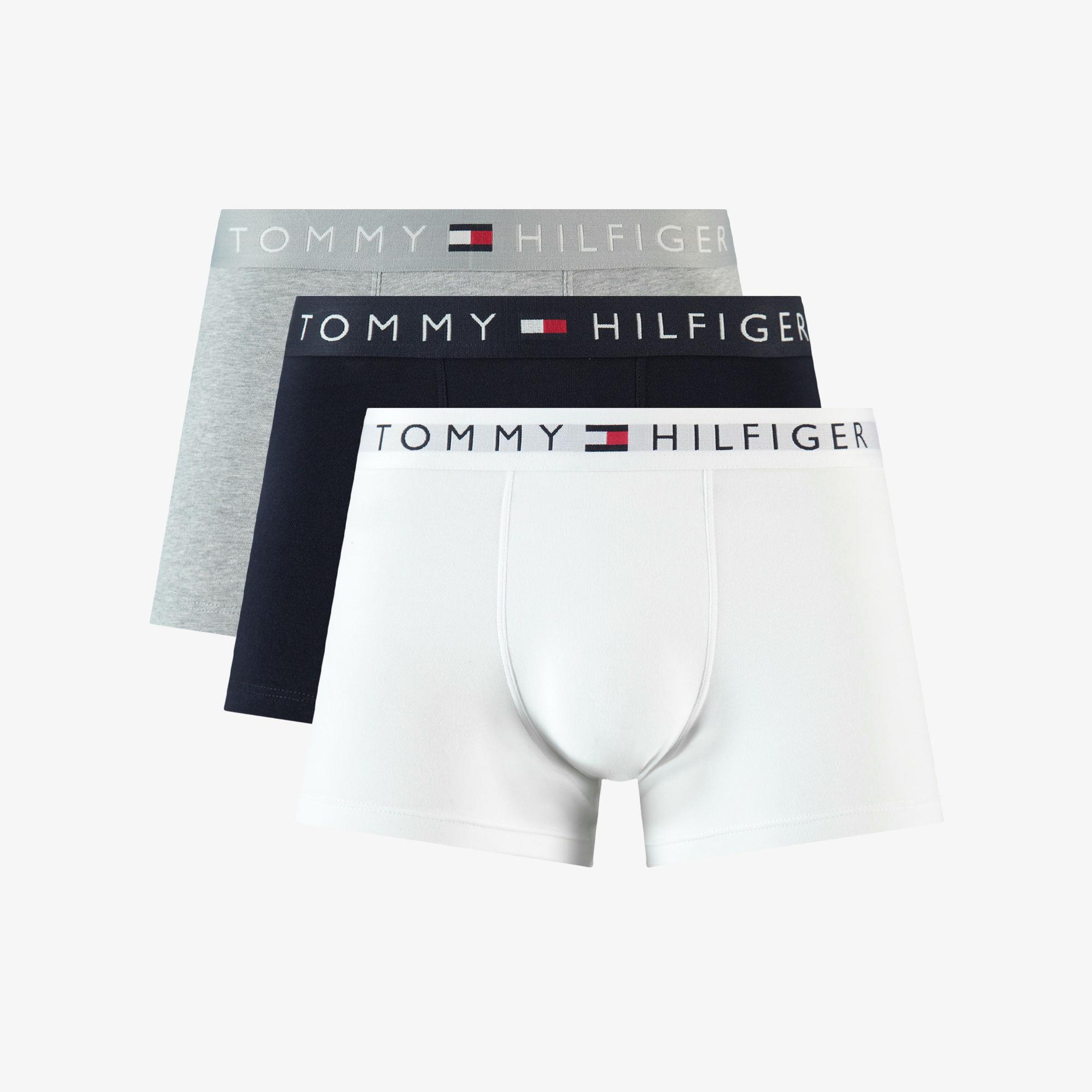 Tommy Hilfiger 3P Trunk Wb Erkek Gri Boxer