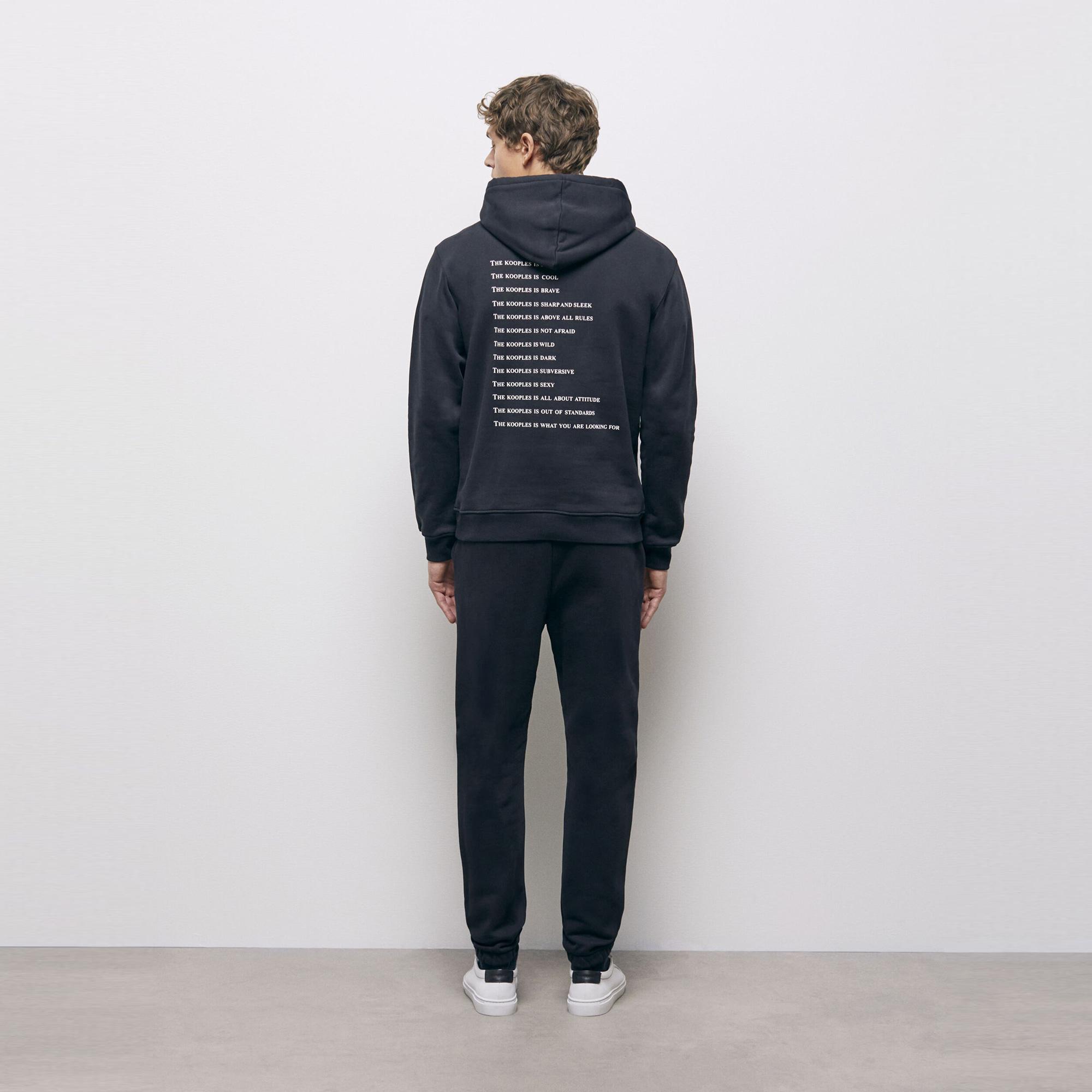 The Kooples Classic Erkek Siyah Sweatshirt
