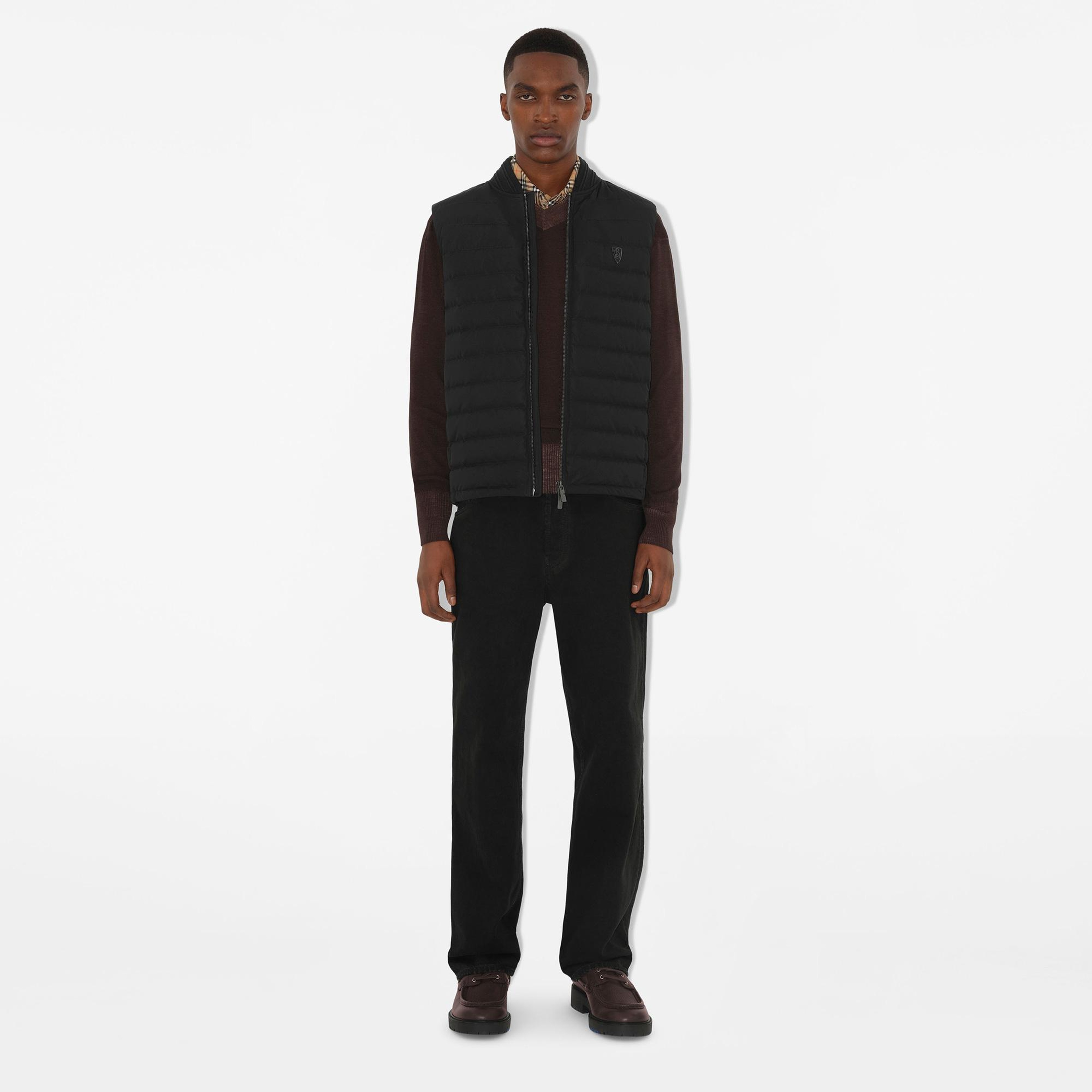 Burberry Tec Puffer Gilet Erkek Siyah Mont