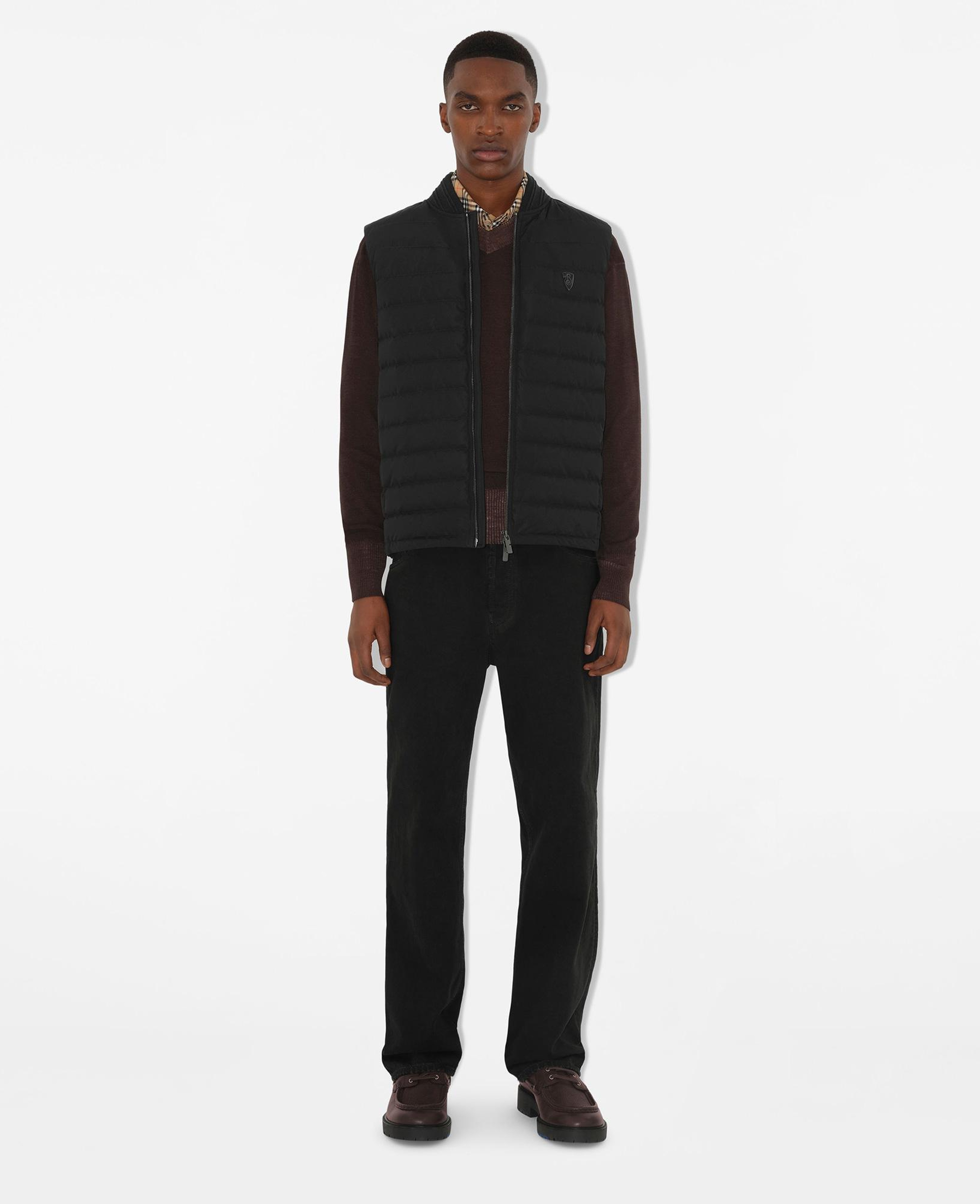 Burberry Tec Puffer Gilet Erkek Siyah Mont