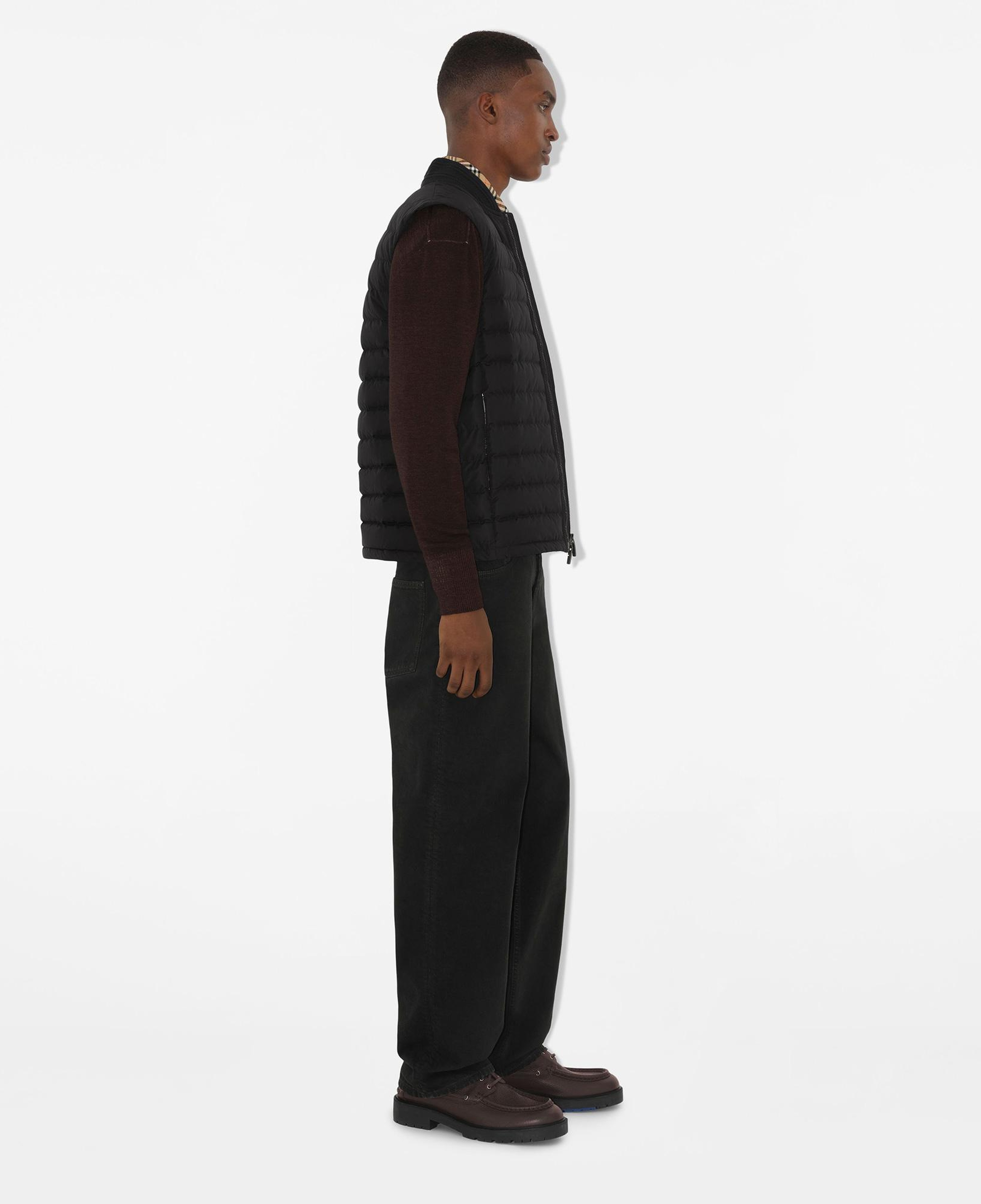 Burberry Tec Puffer Gilet Erkek Siyah Mont