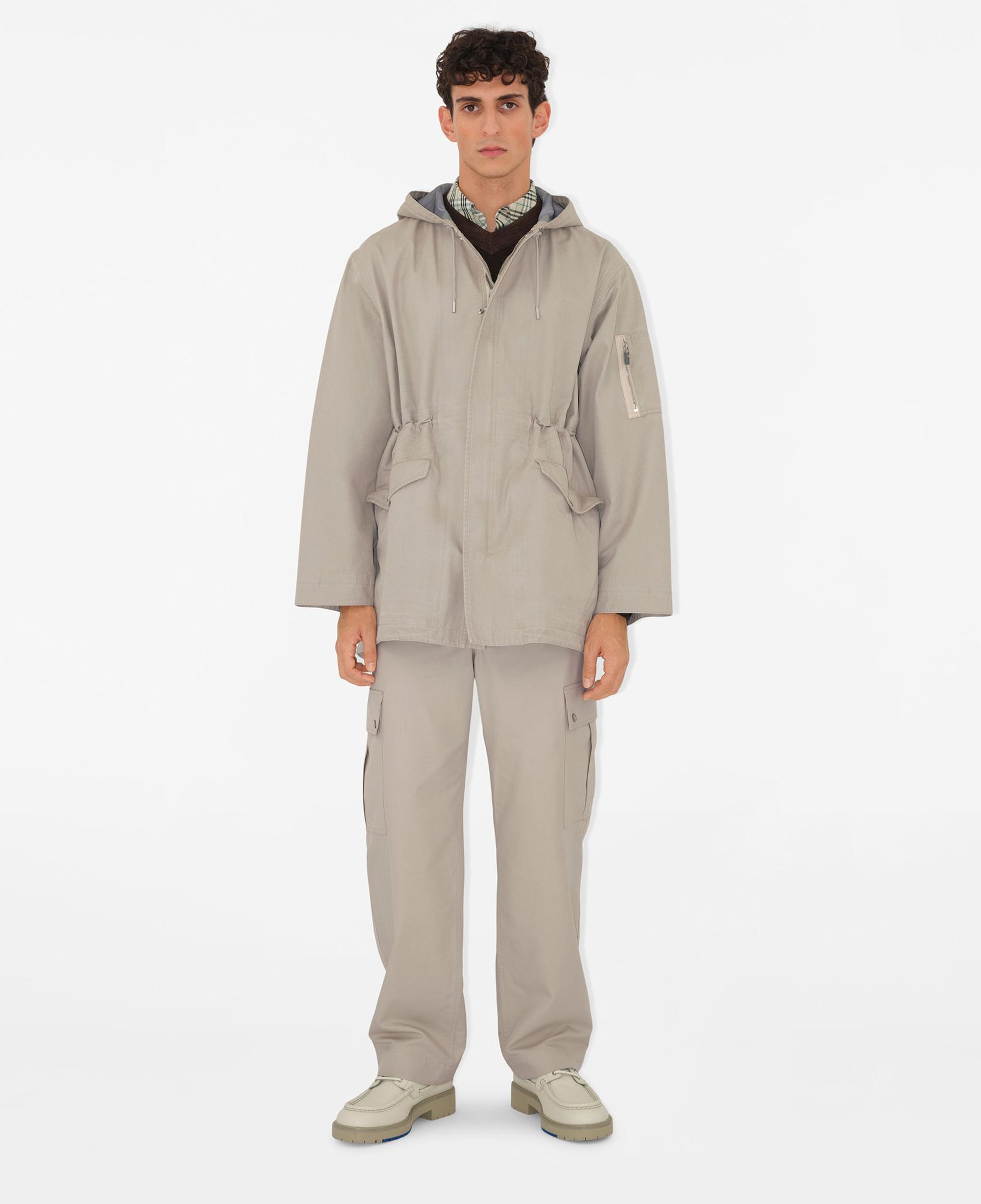 Burberry Tec Bonded Cotton Erkek Krem Mont