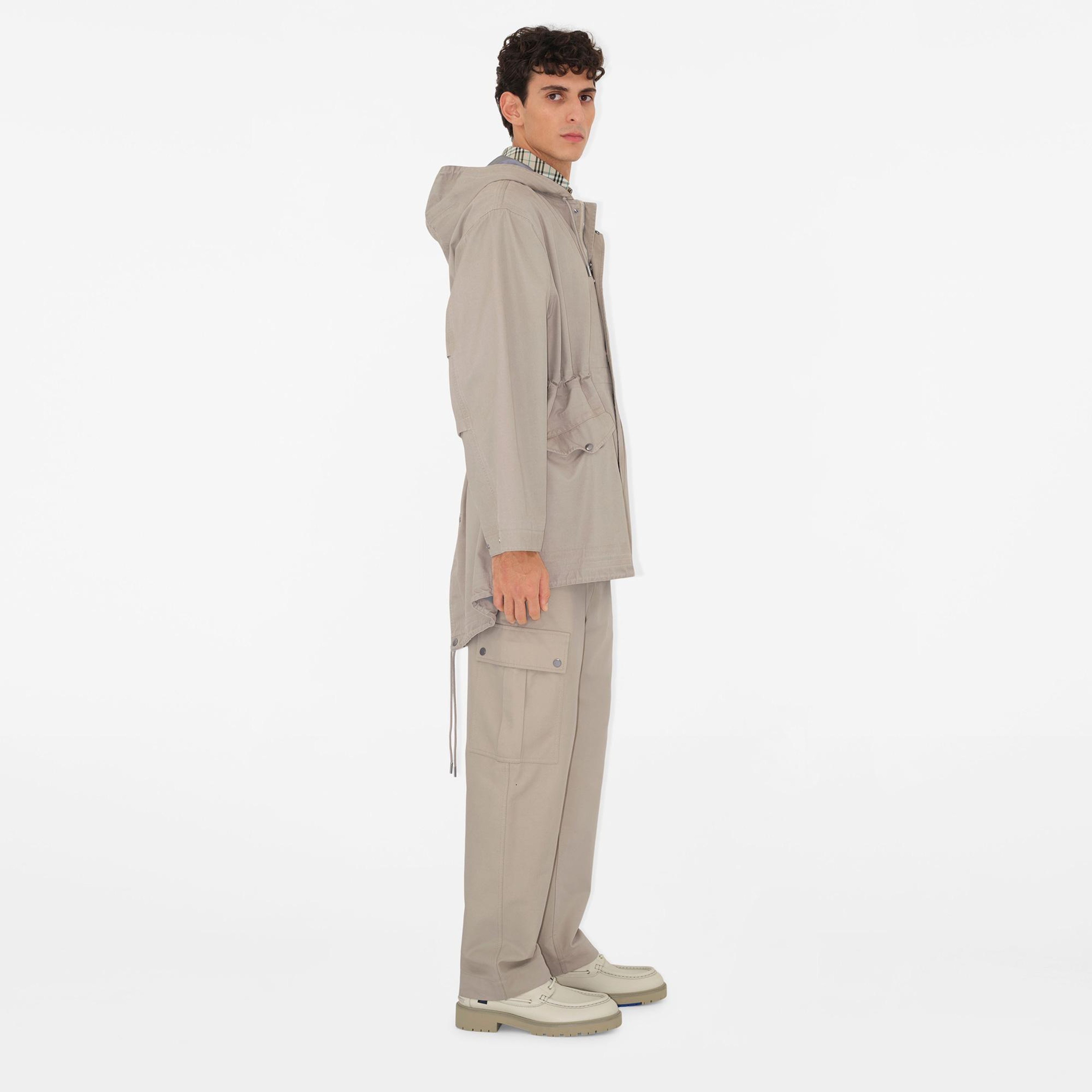 Burberry Tec Bonded Cotton Erkek Krem Mont