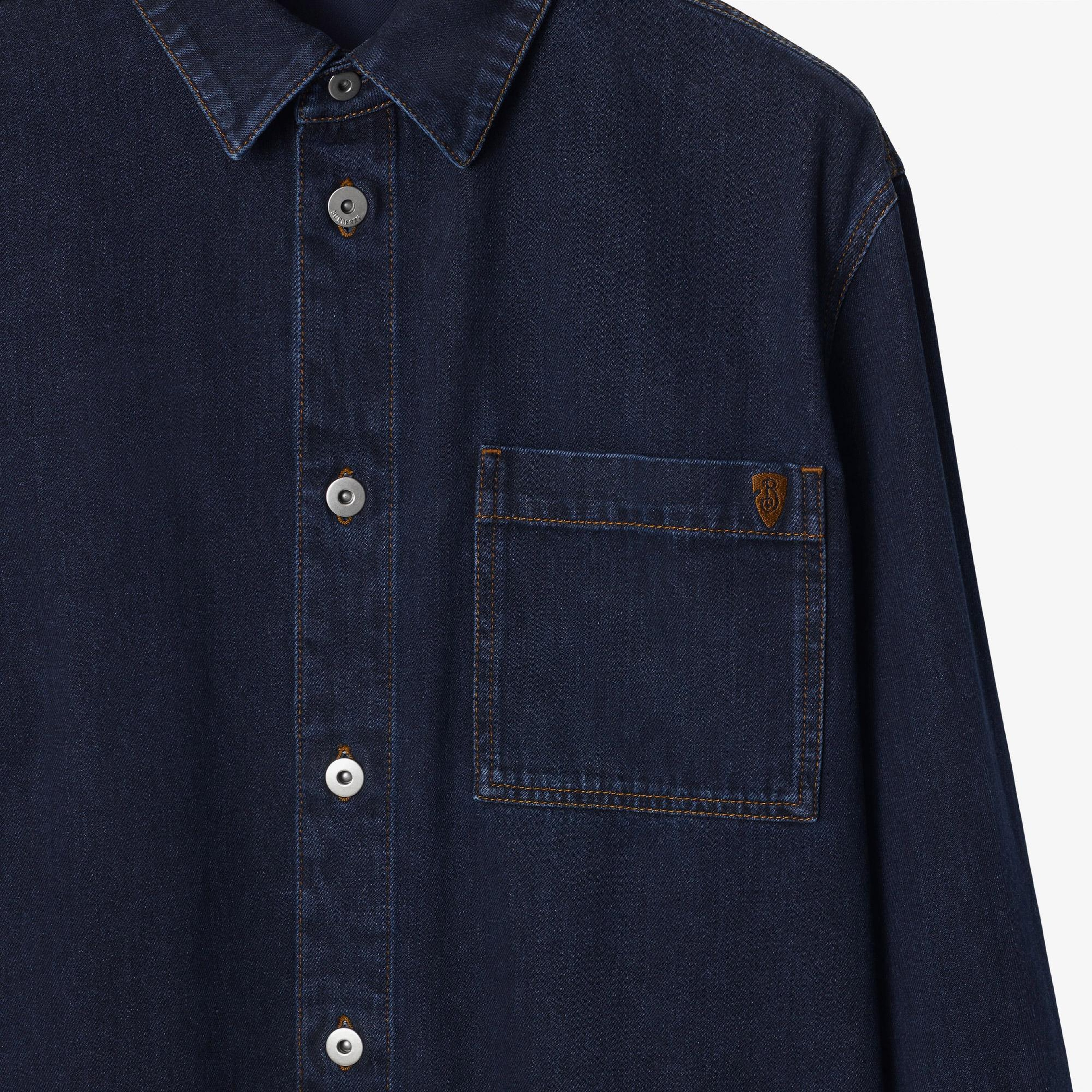 Burberry Pro Relaxed Fit Denim Erkek Mavi Gömlek