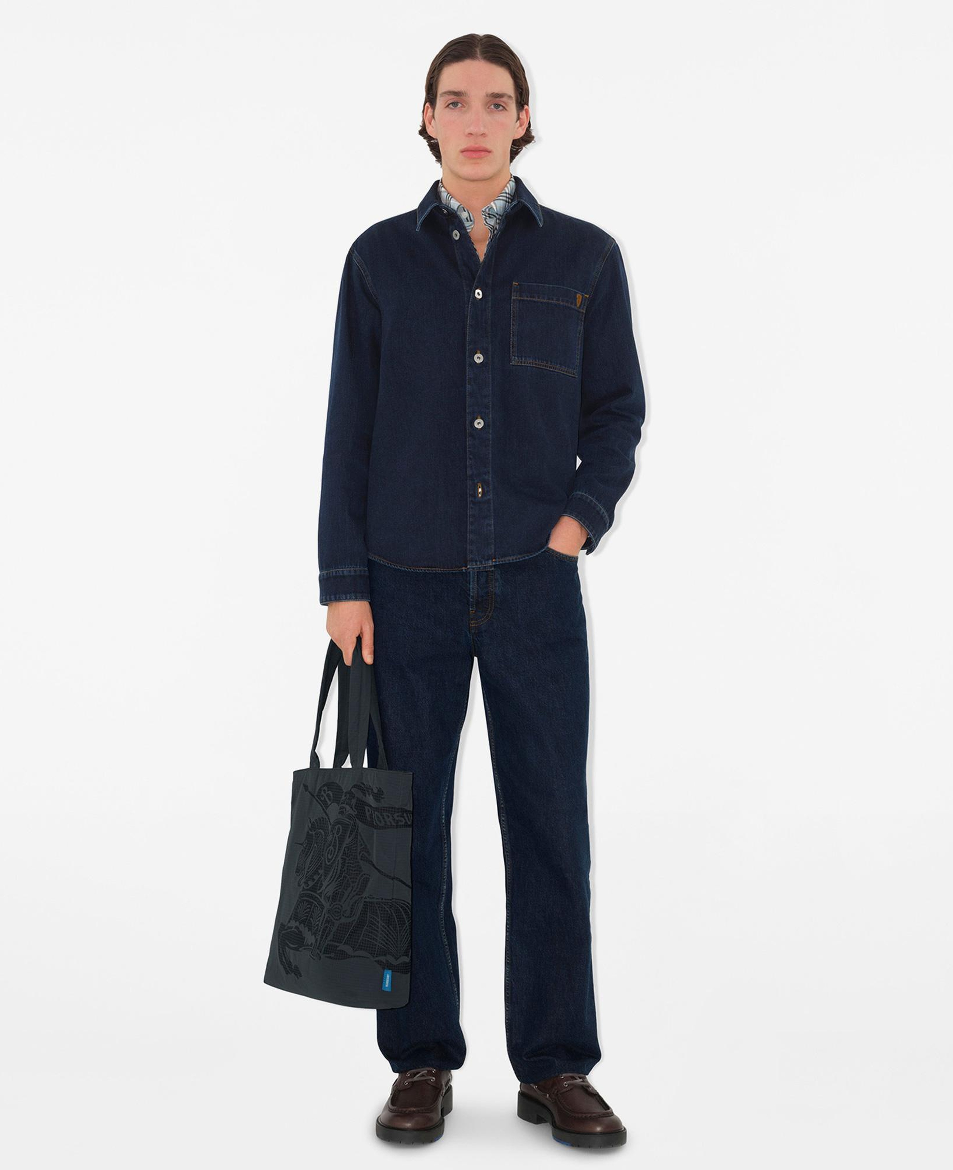 Burberry Pro Relaxed Fit Denim Erkek Mavi Gömlek