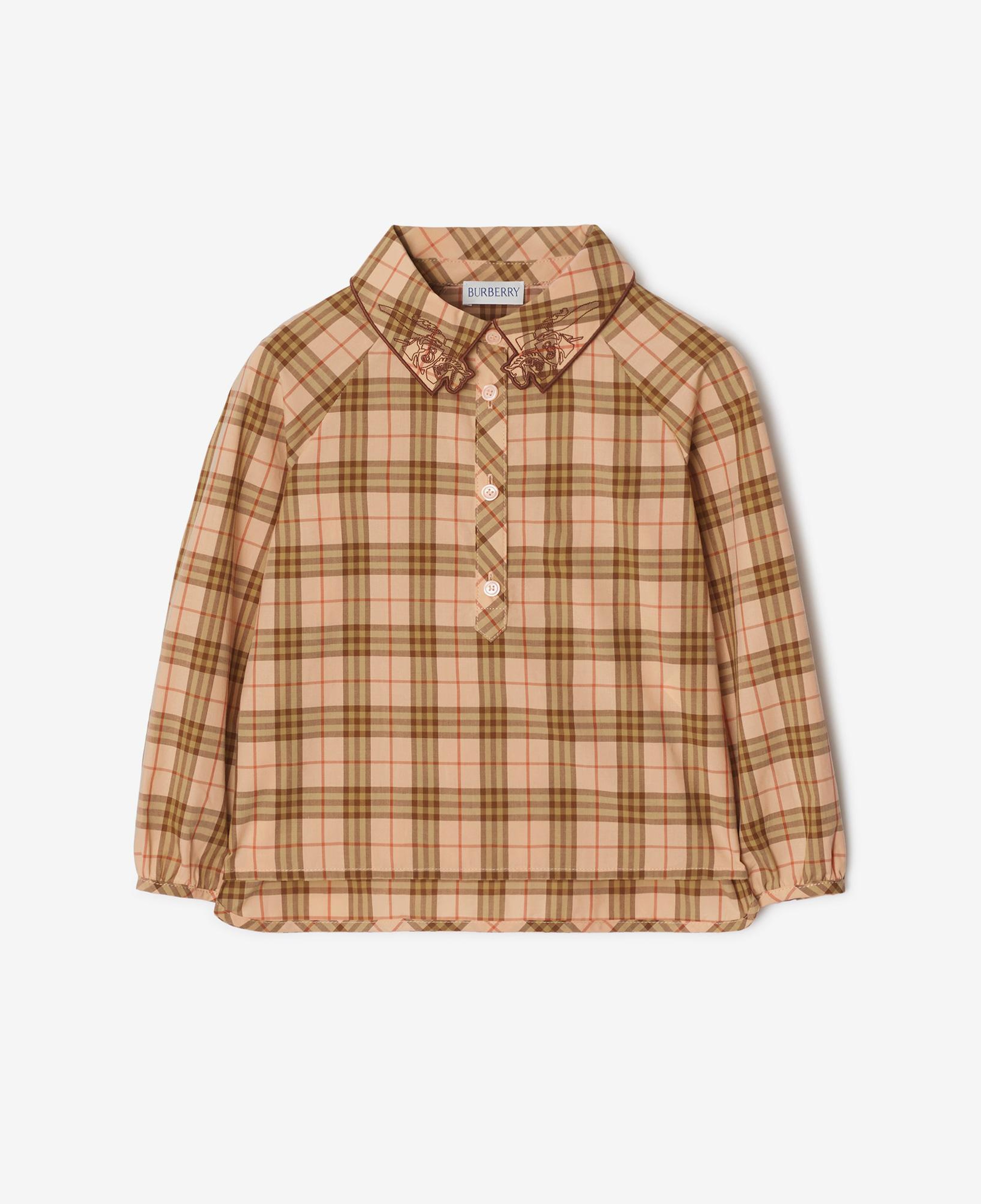 Burberry Elodie Cotton Çocuk Pembe Gömlek