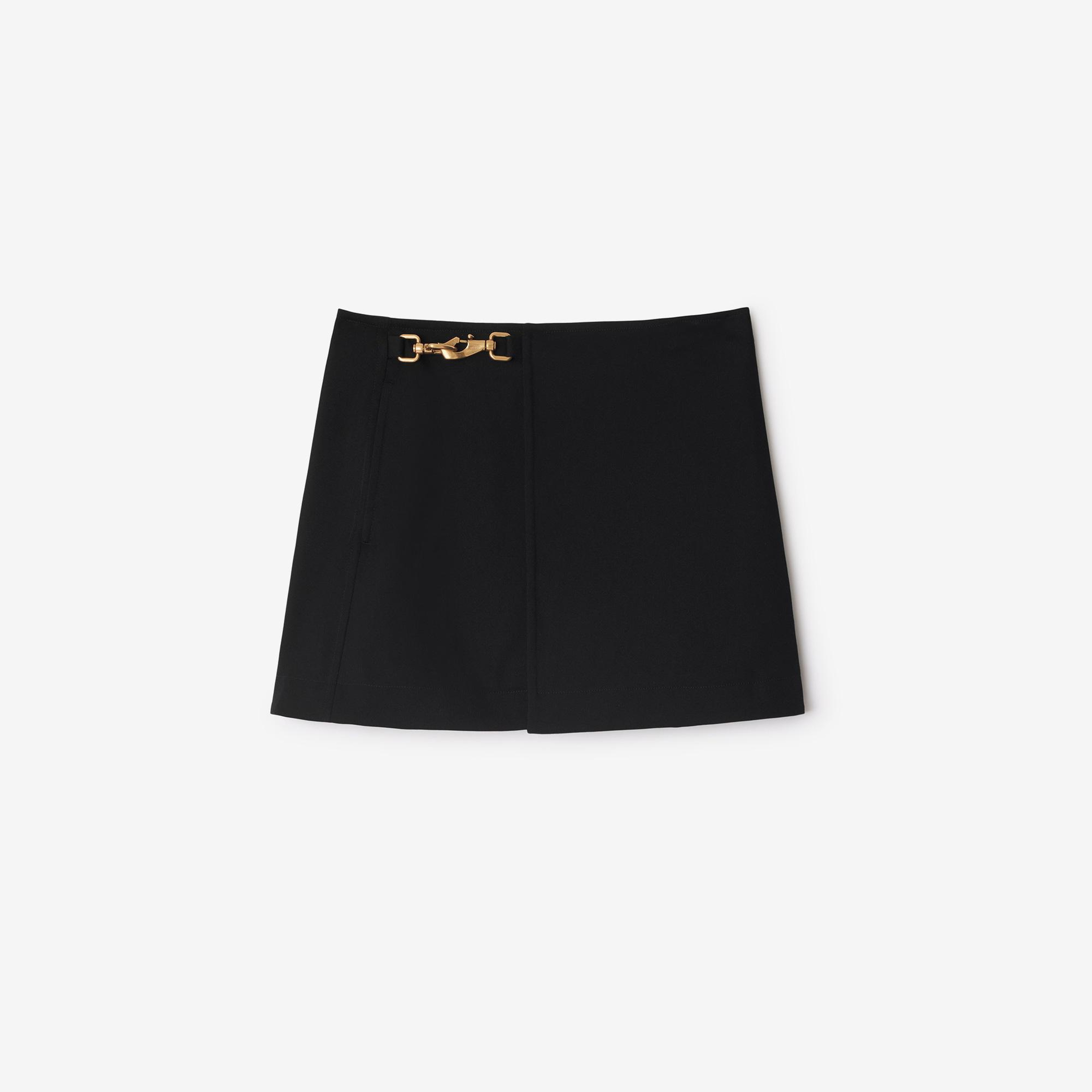 Burberry Giu Wool Mini Kadın Siyah Etek