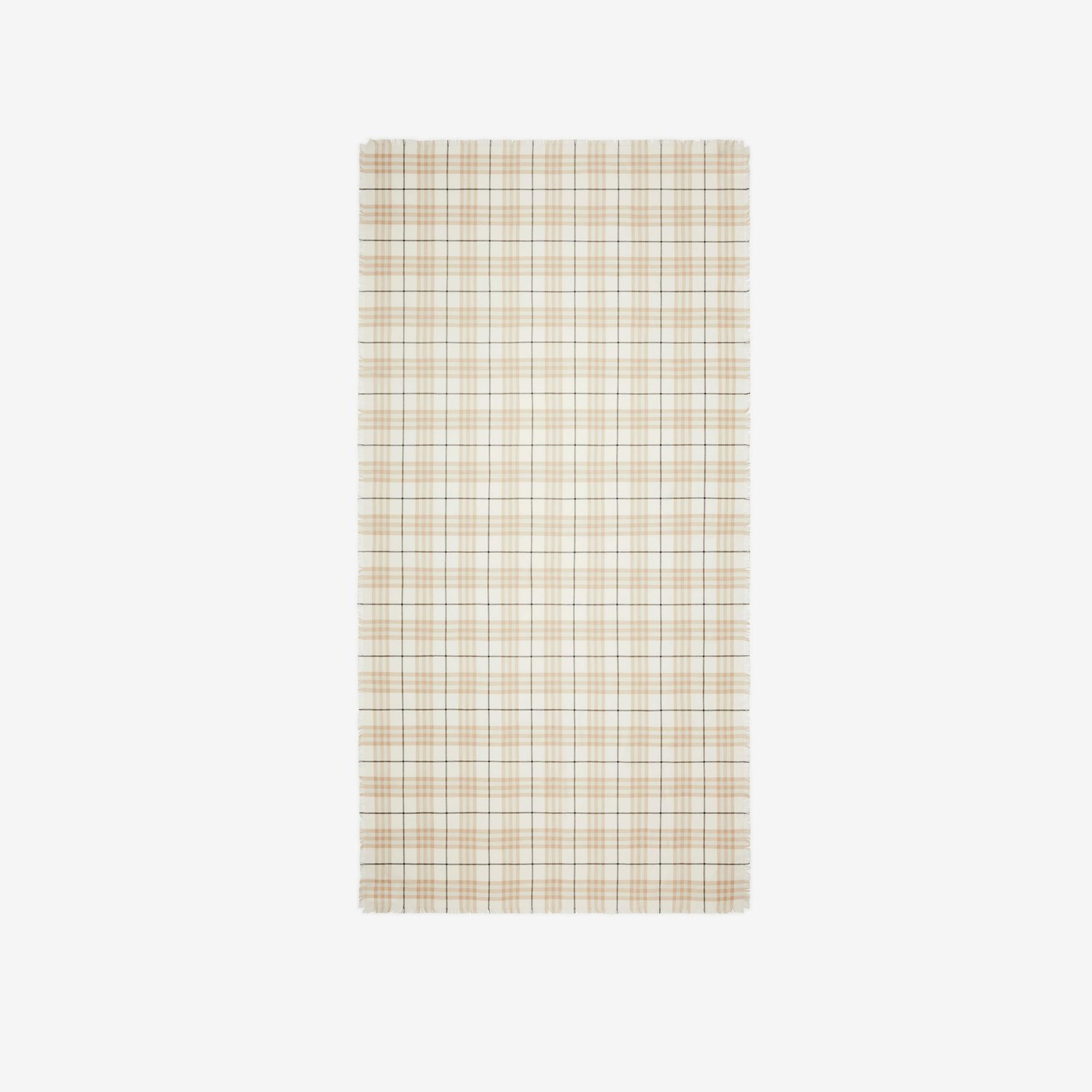 Burberry Med Lw Cashmere Silk Kadın Krem Atkı