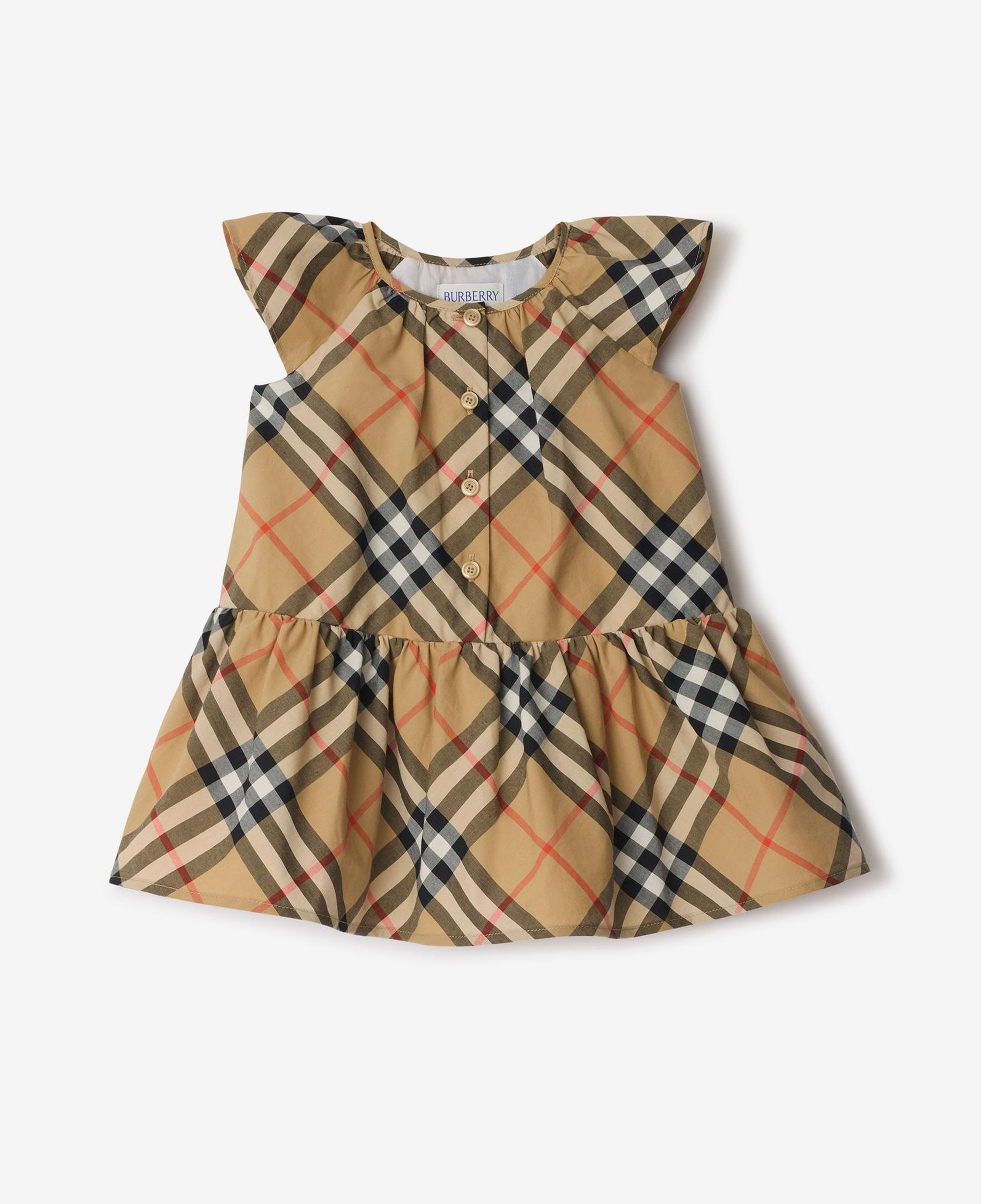 Burberry Talley Cotton Çocuk Bej Elbise