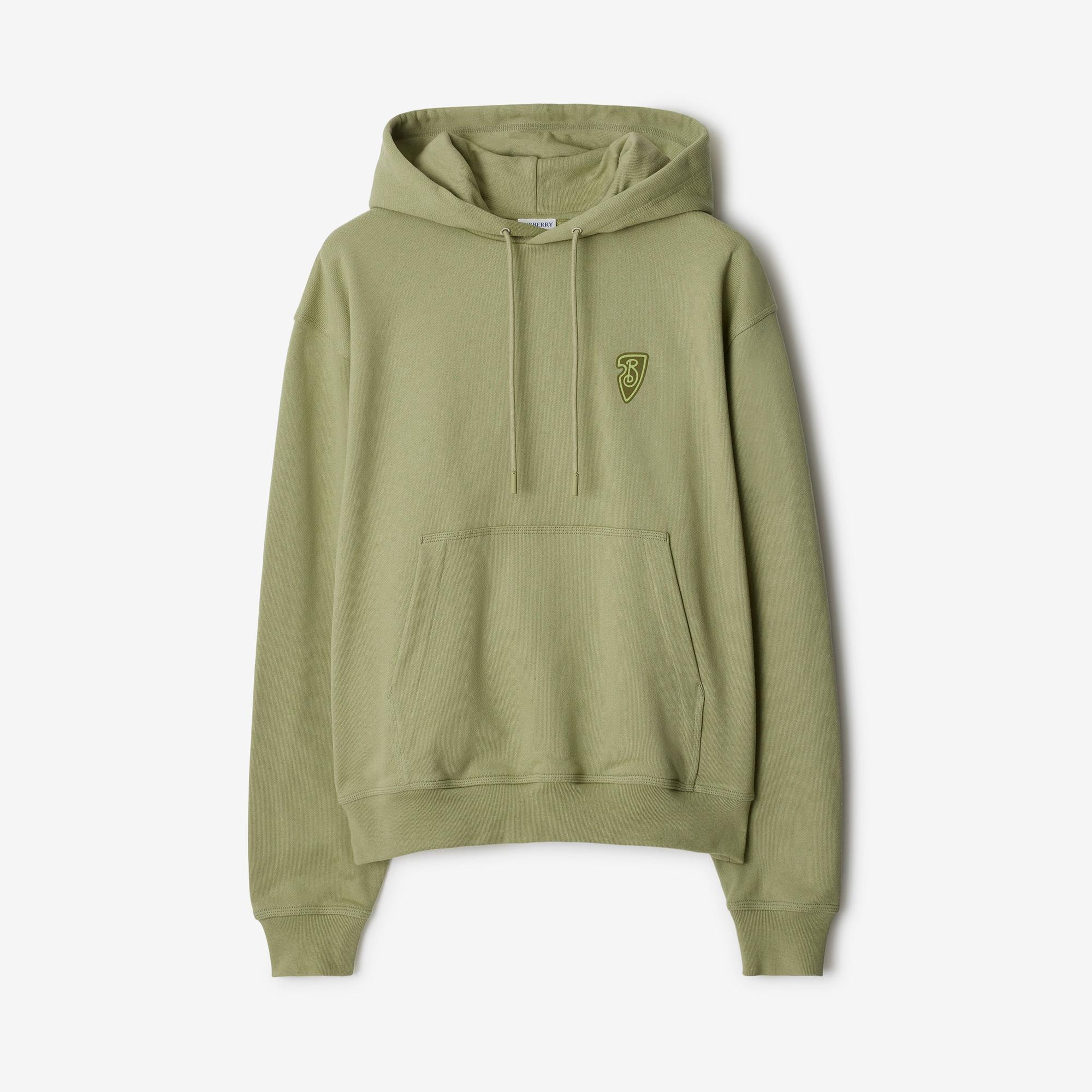 Burberry Sic Cotton Erkek Haki Hoodie