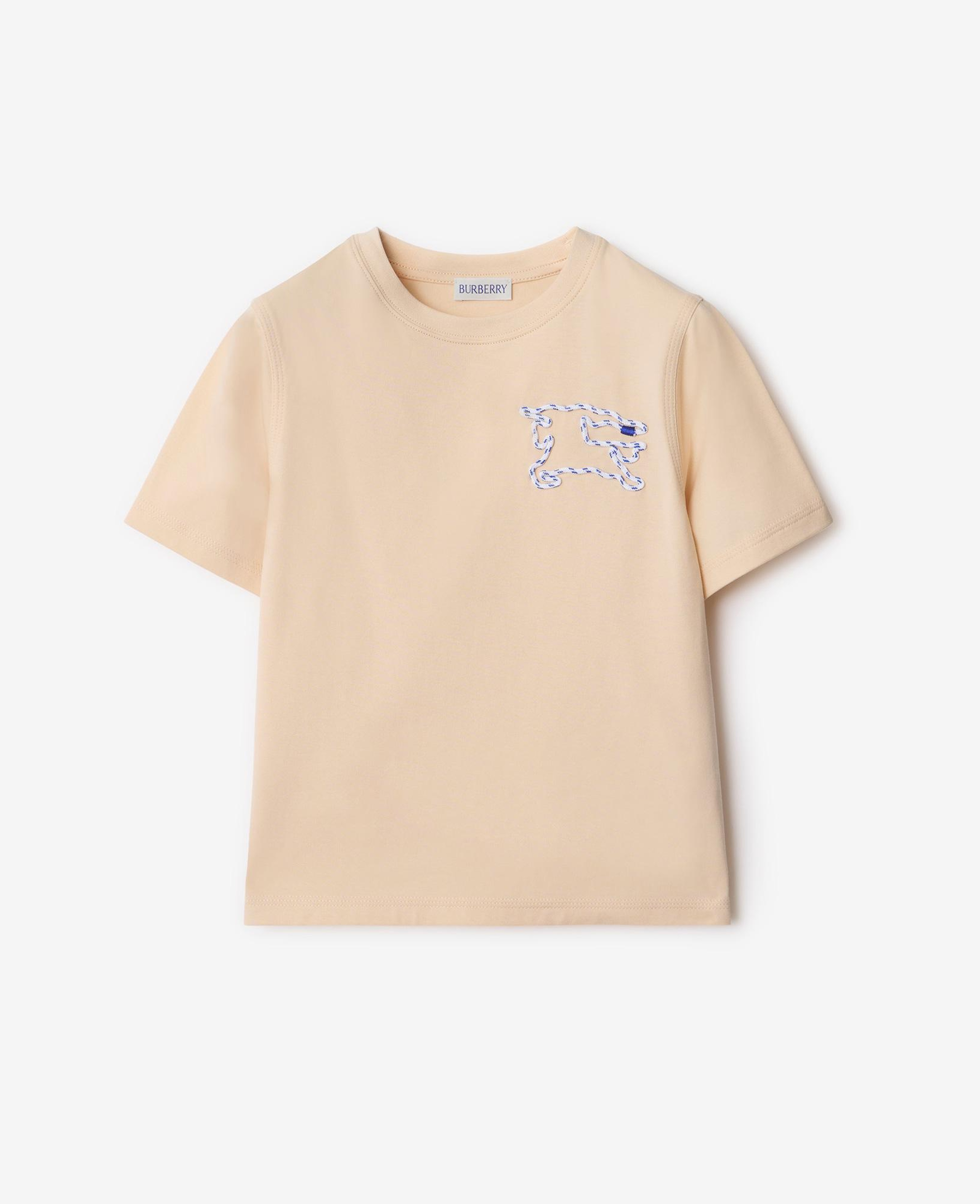 Burberry Cedar Rope Laces Cotton Çocuk Krem T-Shirt