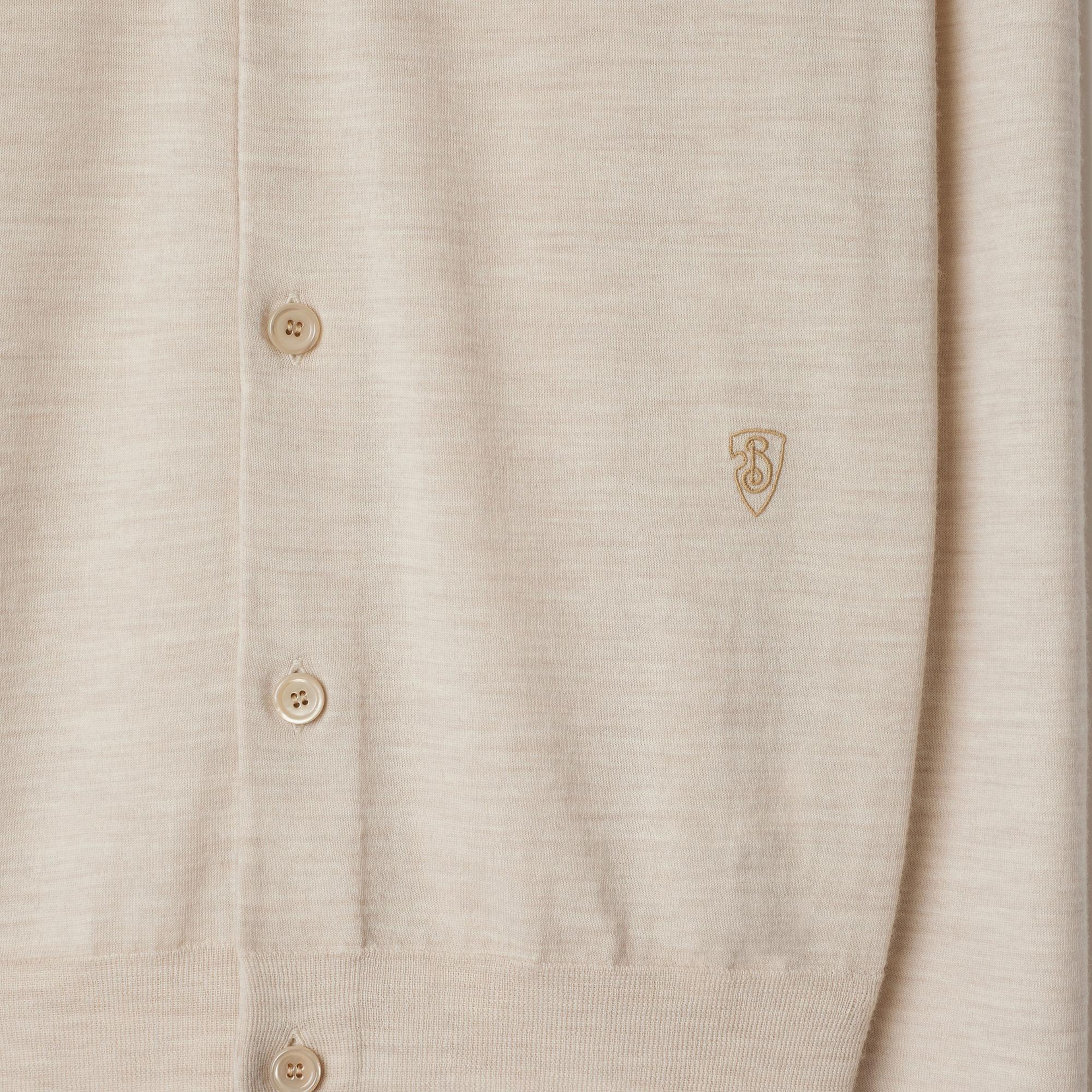 Burberry Pai Wool Cardigan Kadın Krem Hırka