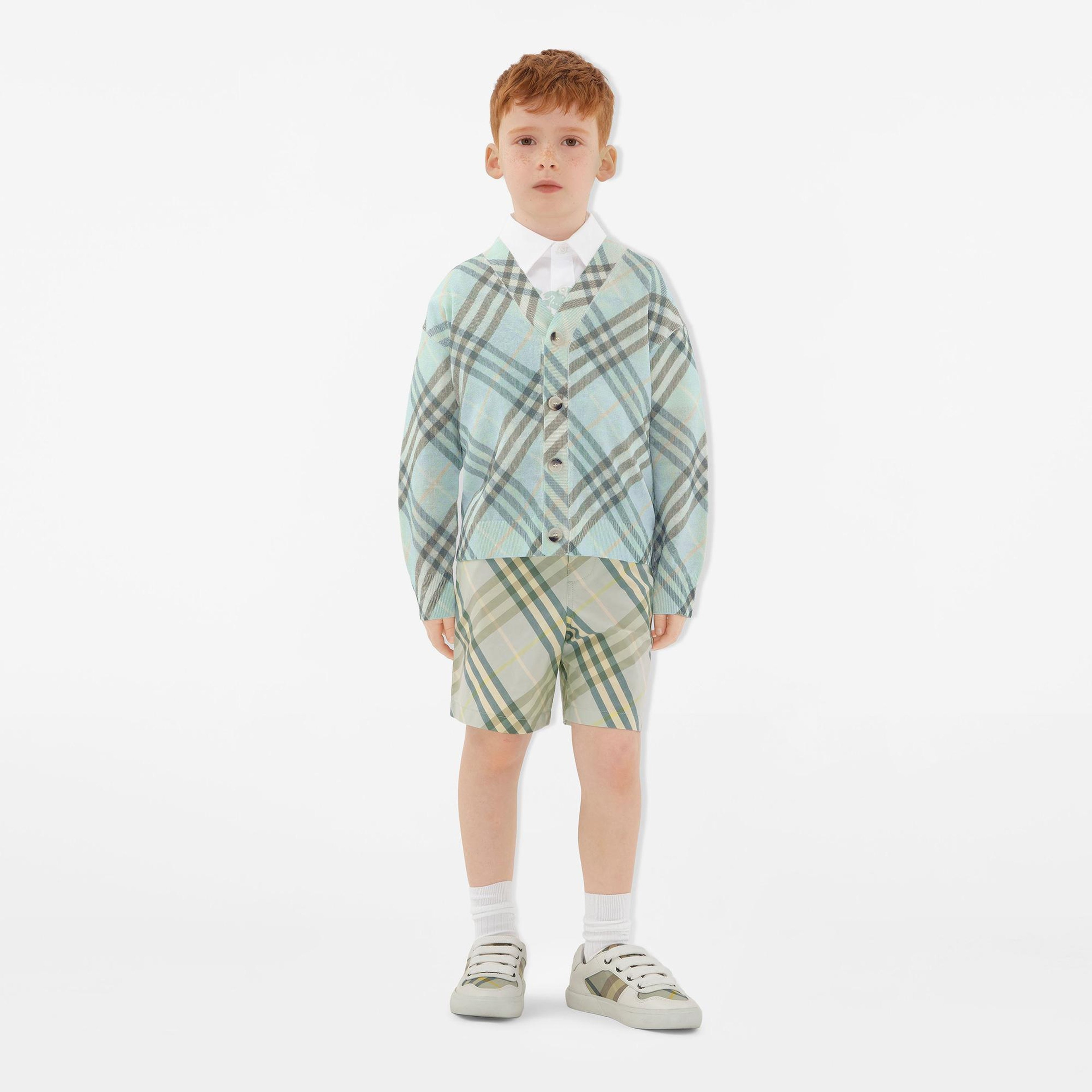 Burberry Romie Linen Nylon Cardigan Çocuk Krem Hırka