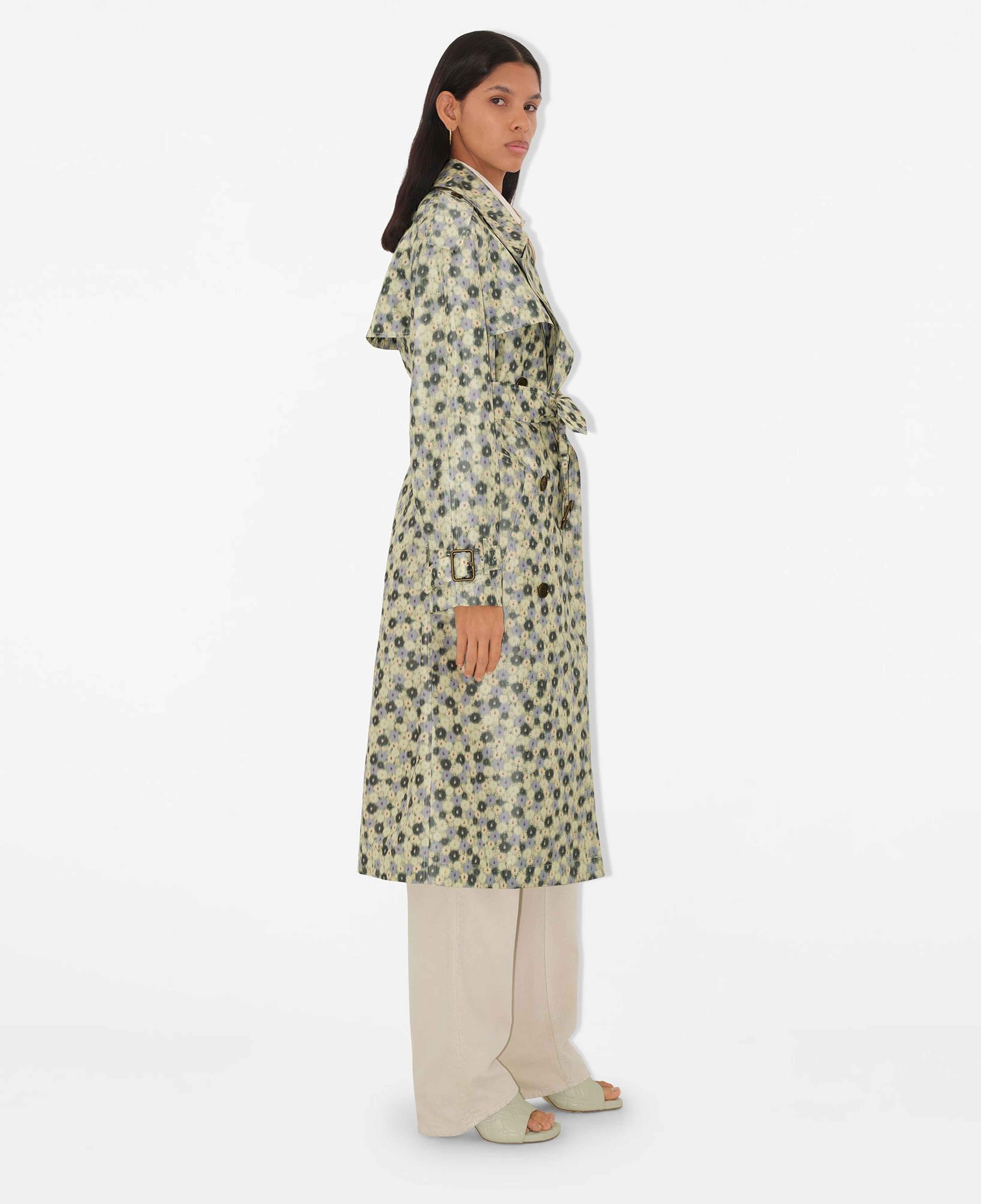 Burberry Cas Long Daisy Lightweight Kadın Sarı Trençkot