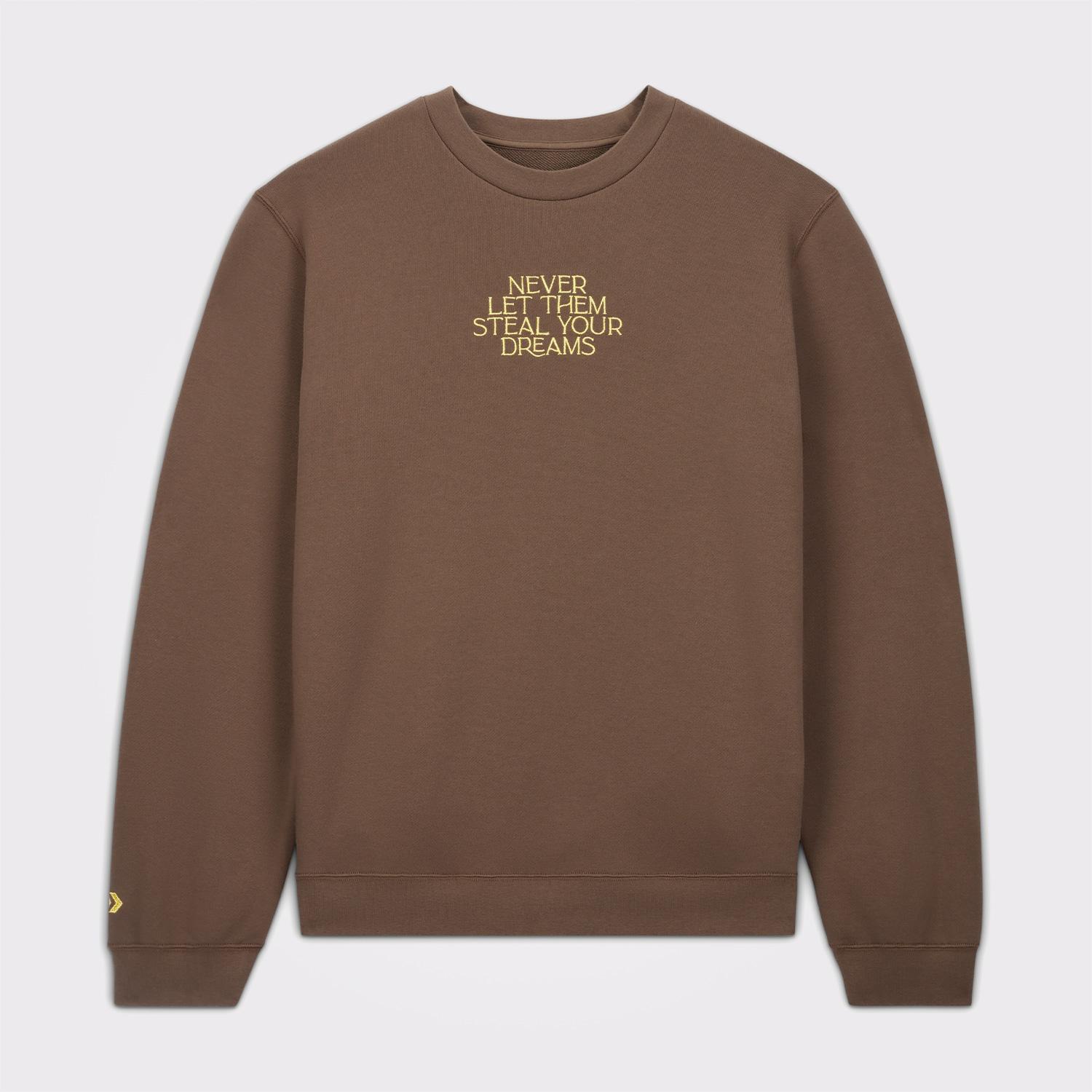 Converse x Wonka French Terry Crew Unisex Kahverengi Sweatshirt