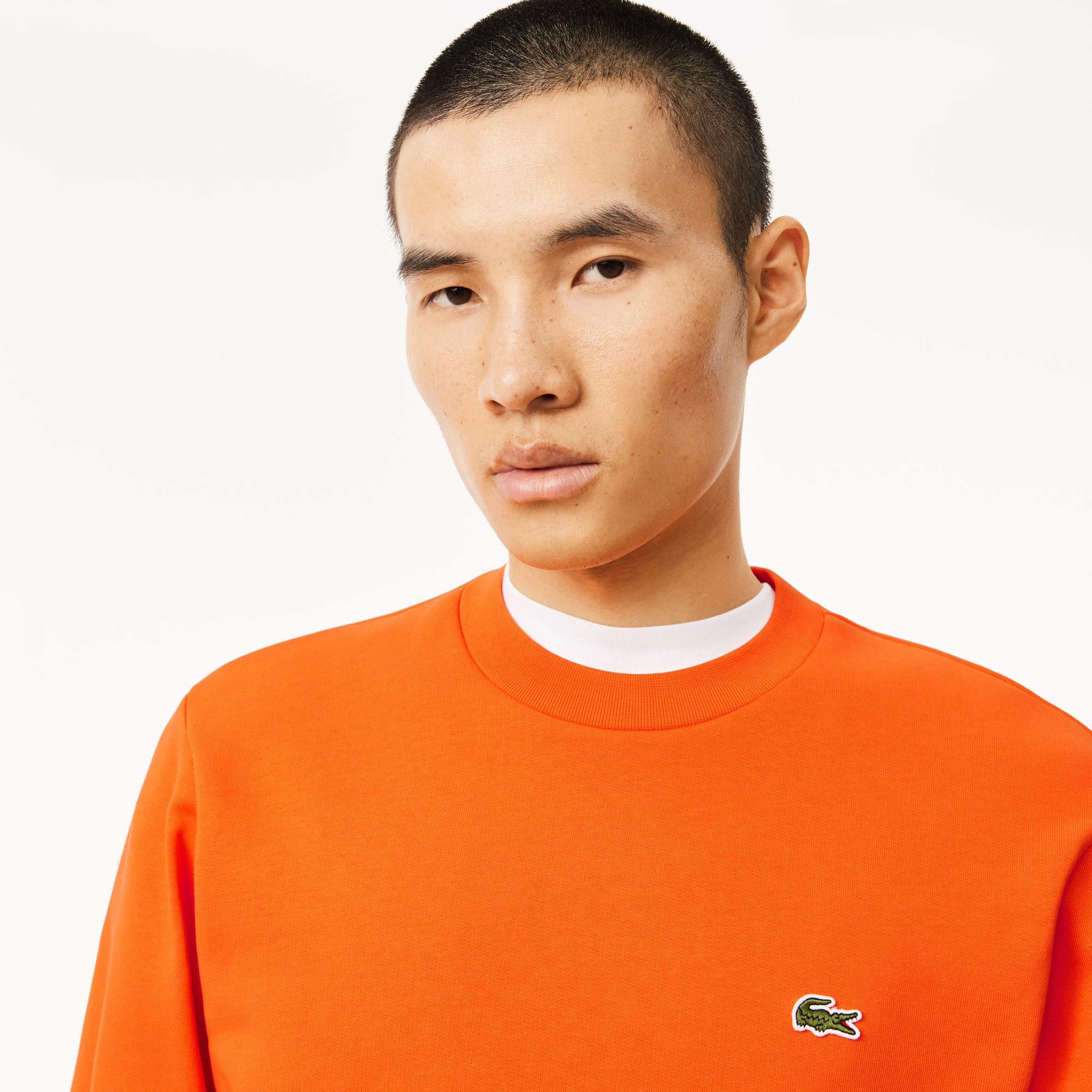 Erkek Classic Fit Bisiklet Yaka Turuncu Sweatshirt