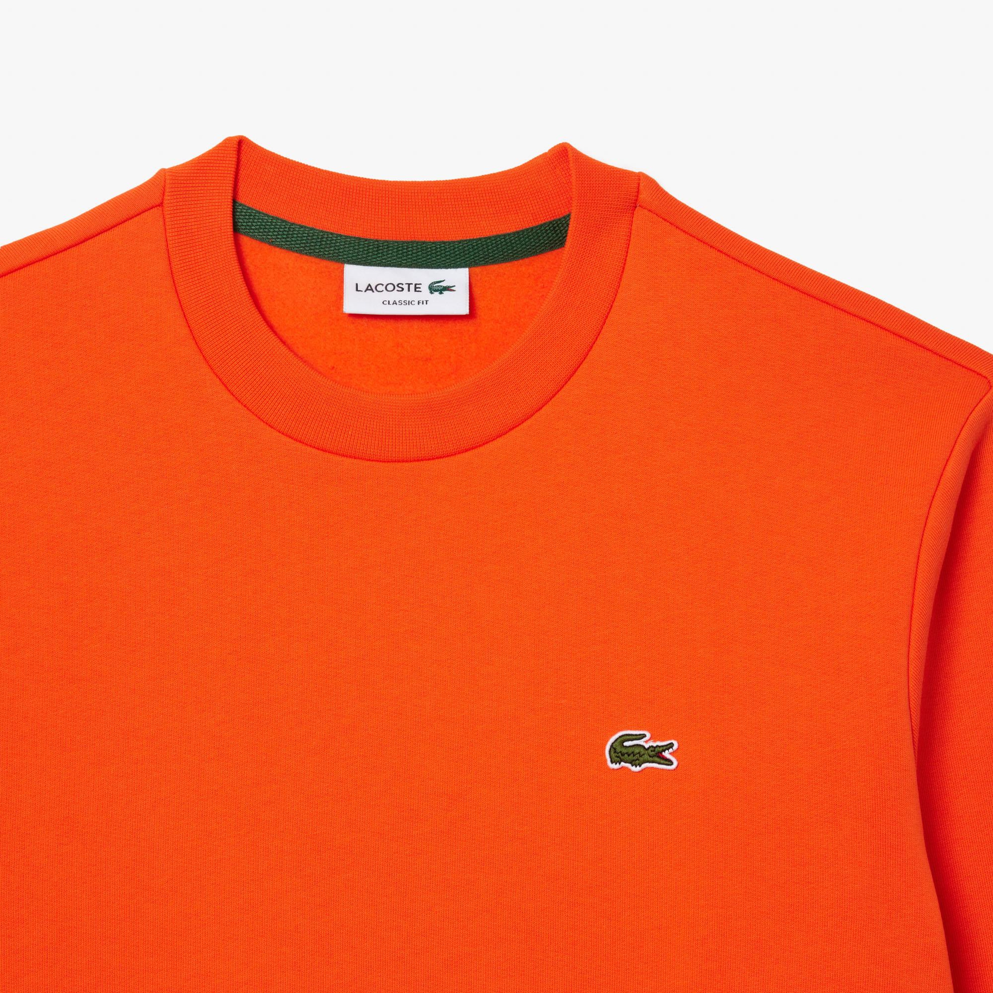 Erkek Classic Fit Bisiklet Yaka Turuncu Sweatshirt