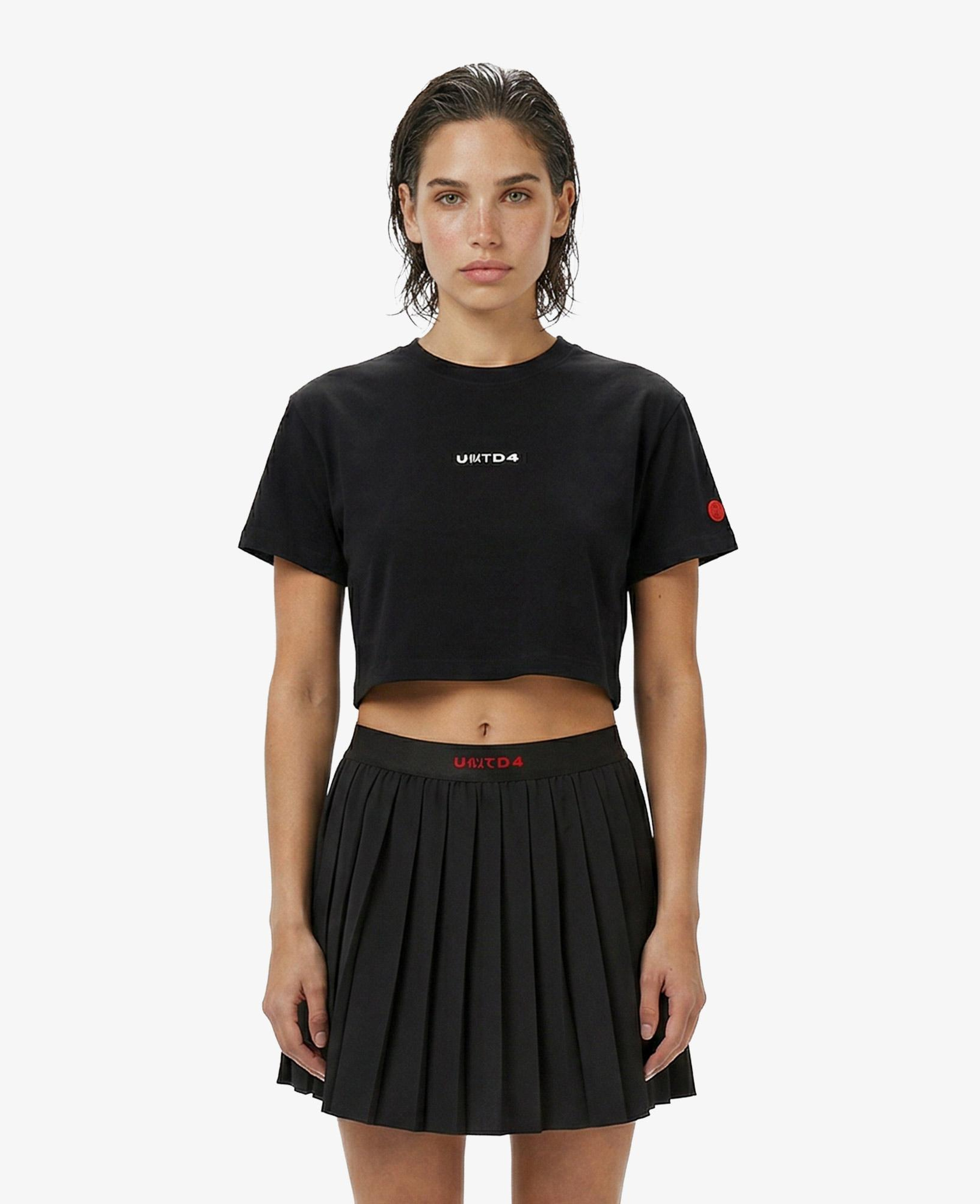 UNITED4 Regular Fit Kadın Siyah T-Shirt