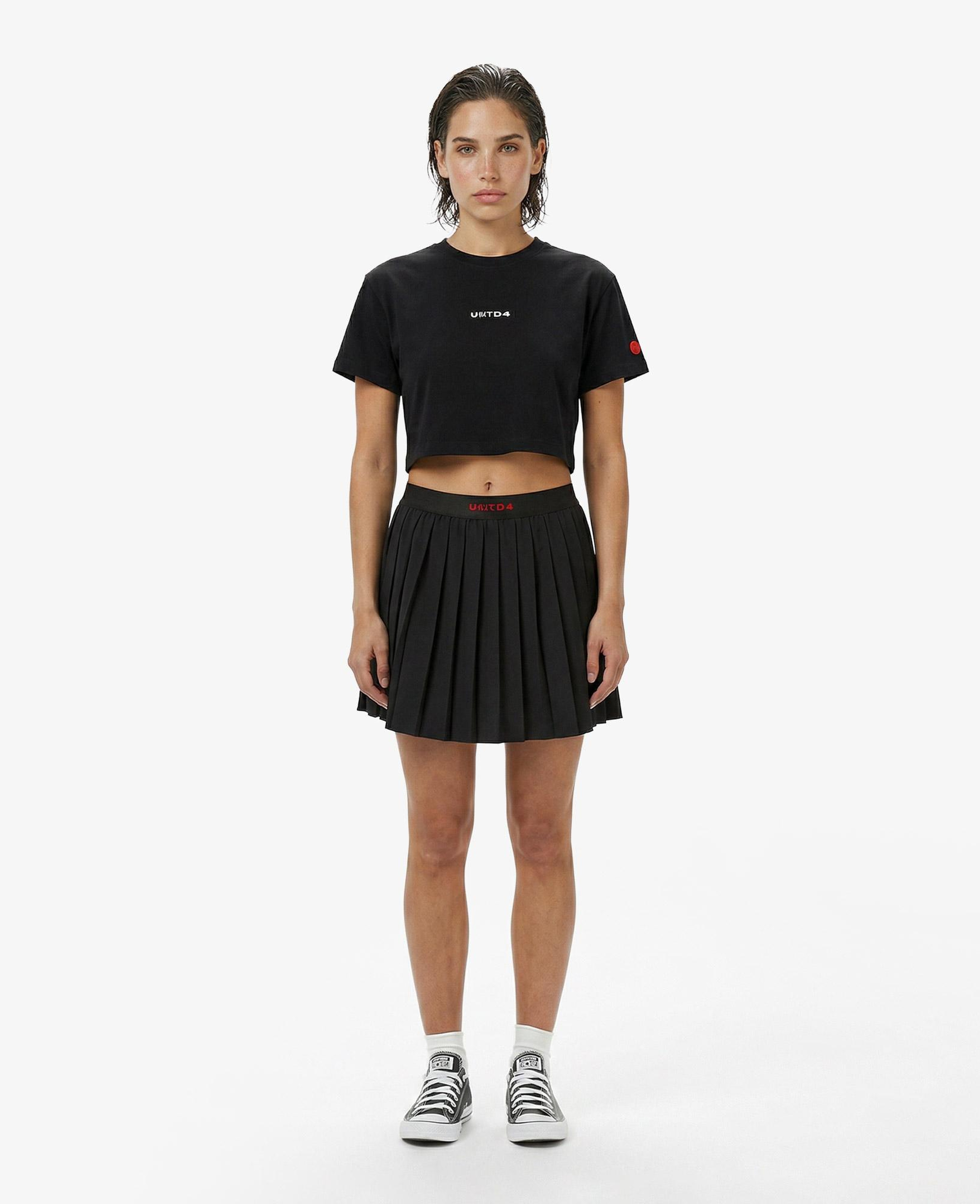 UNITED4 Regular Fit Kadın Siyah T-Shirt