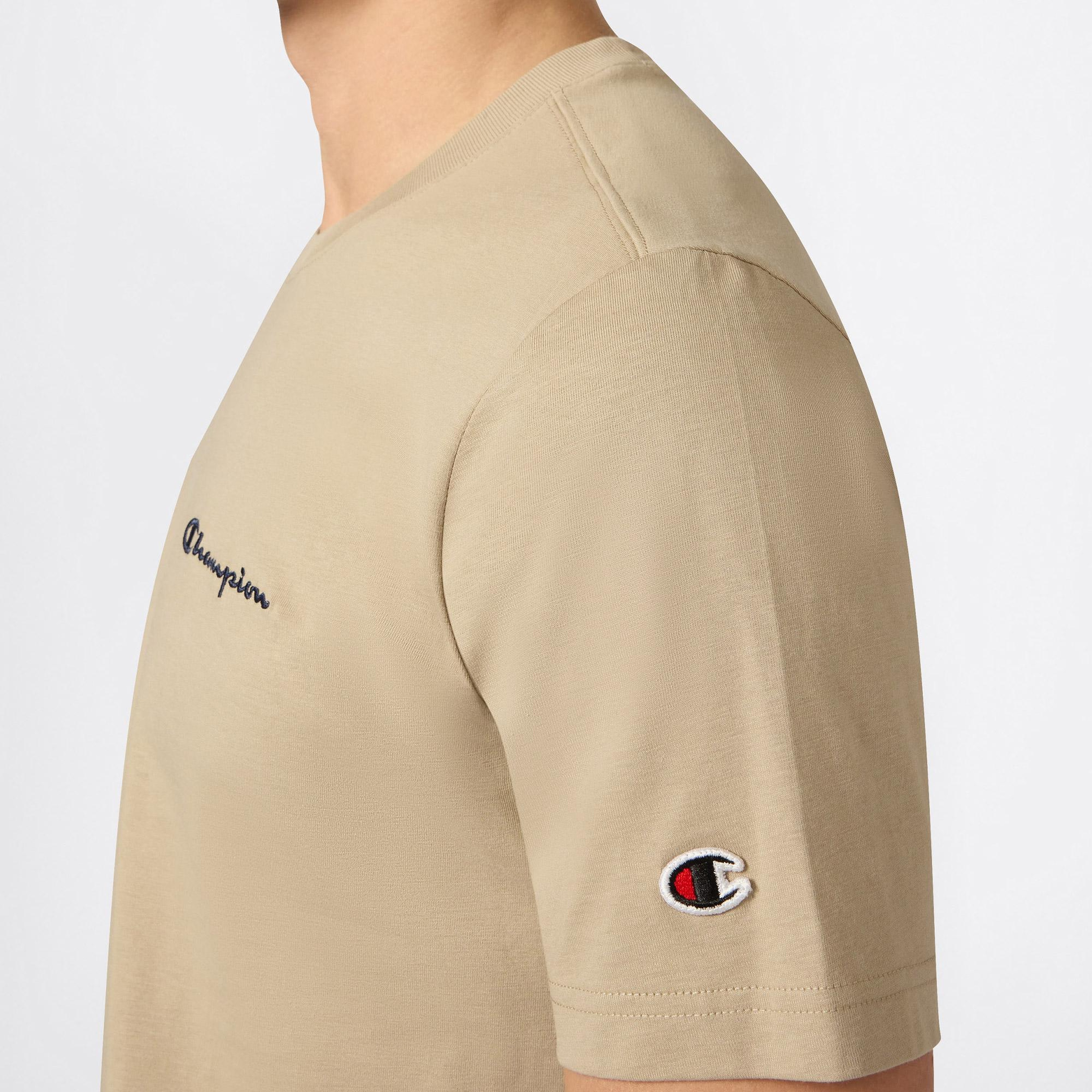 Champion SS Regular Fit Erkek Bej T-Shirt