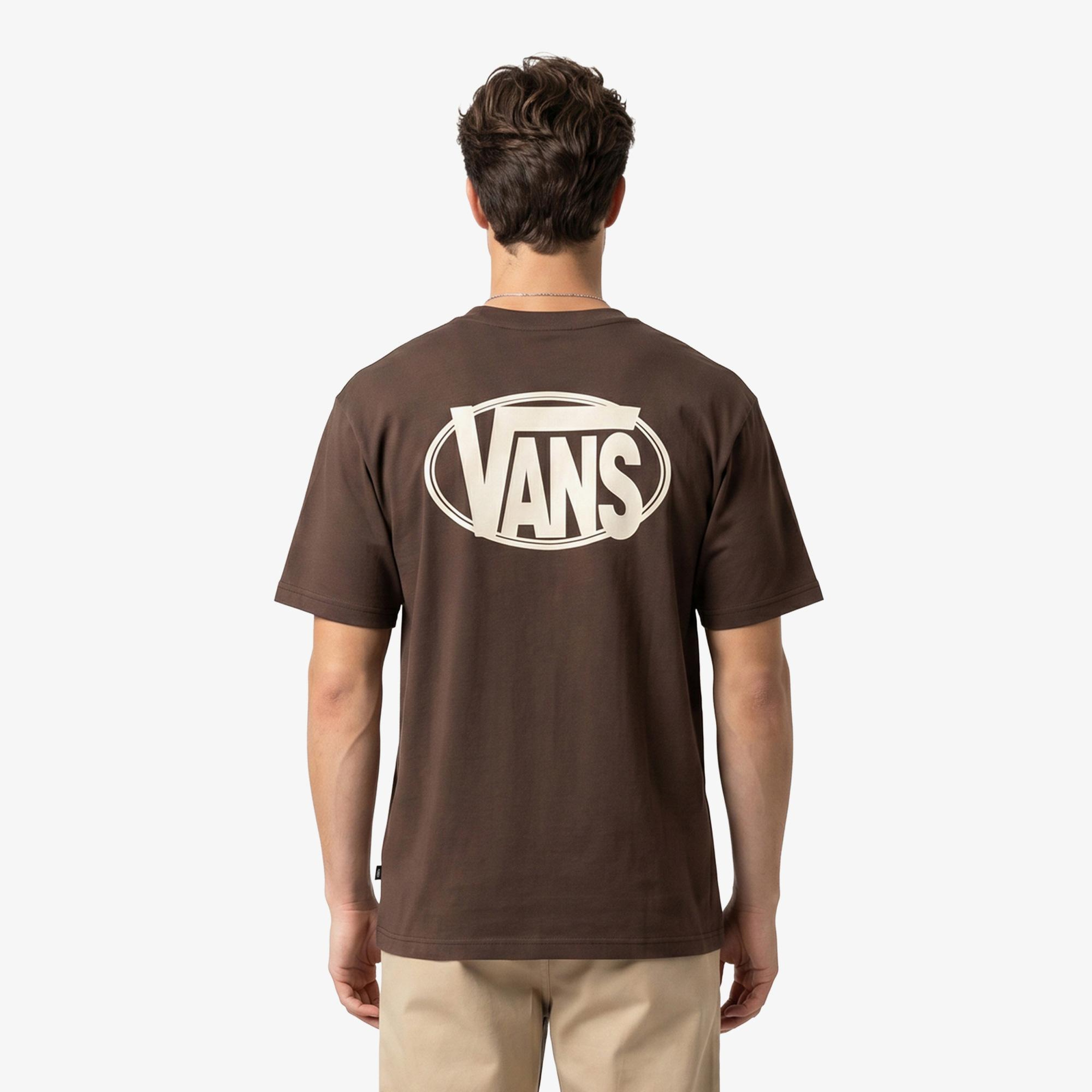Vans Oval Logo Loose Erkek Kahverengi T-Shirt